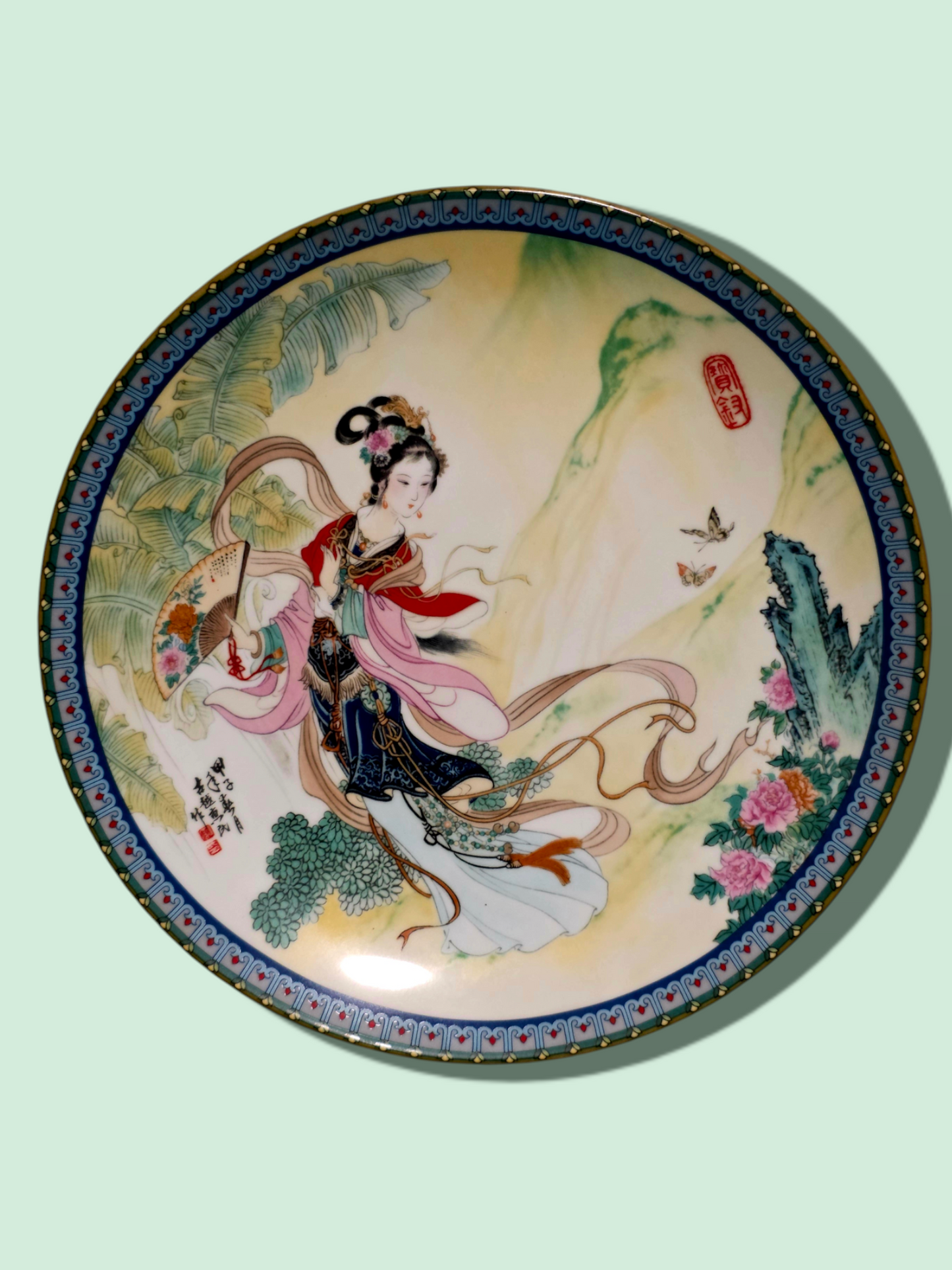 🐎Colección de 14 Platos de Porcelana Oriental – Belleza, Mito y Tradición🎨