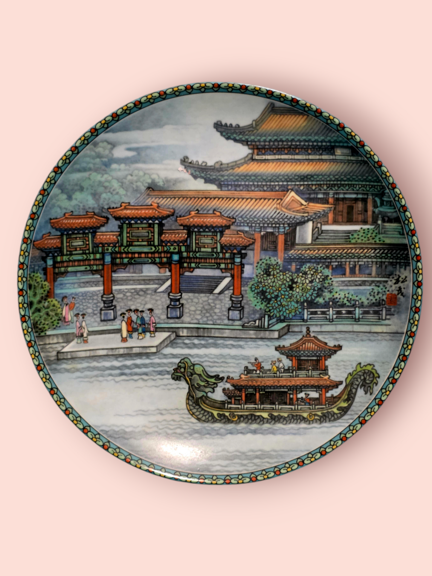 🐎Colección de 14 Platos de Porcelana Oriental – Belleza, Mito y Tradición🎨