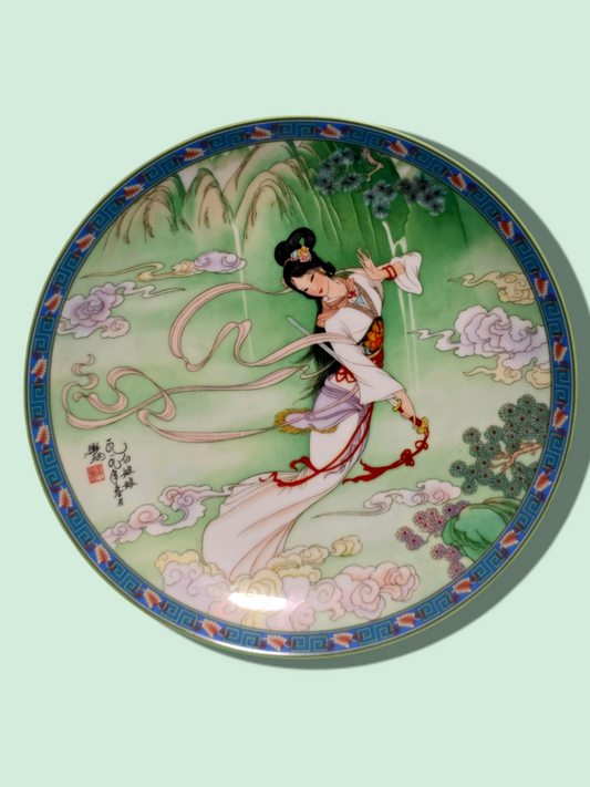 🐎Colección de 14 Platos de Porcelana Oriental – Belleza, Mito y Tradición🎨