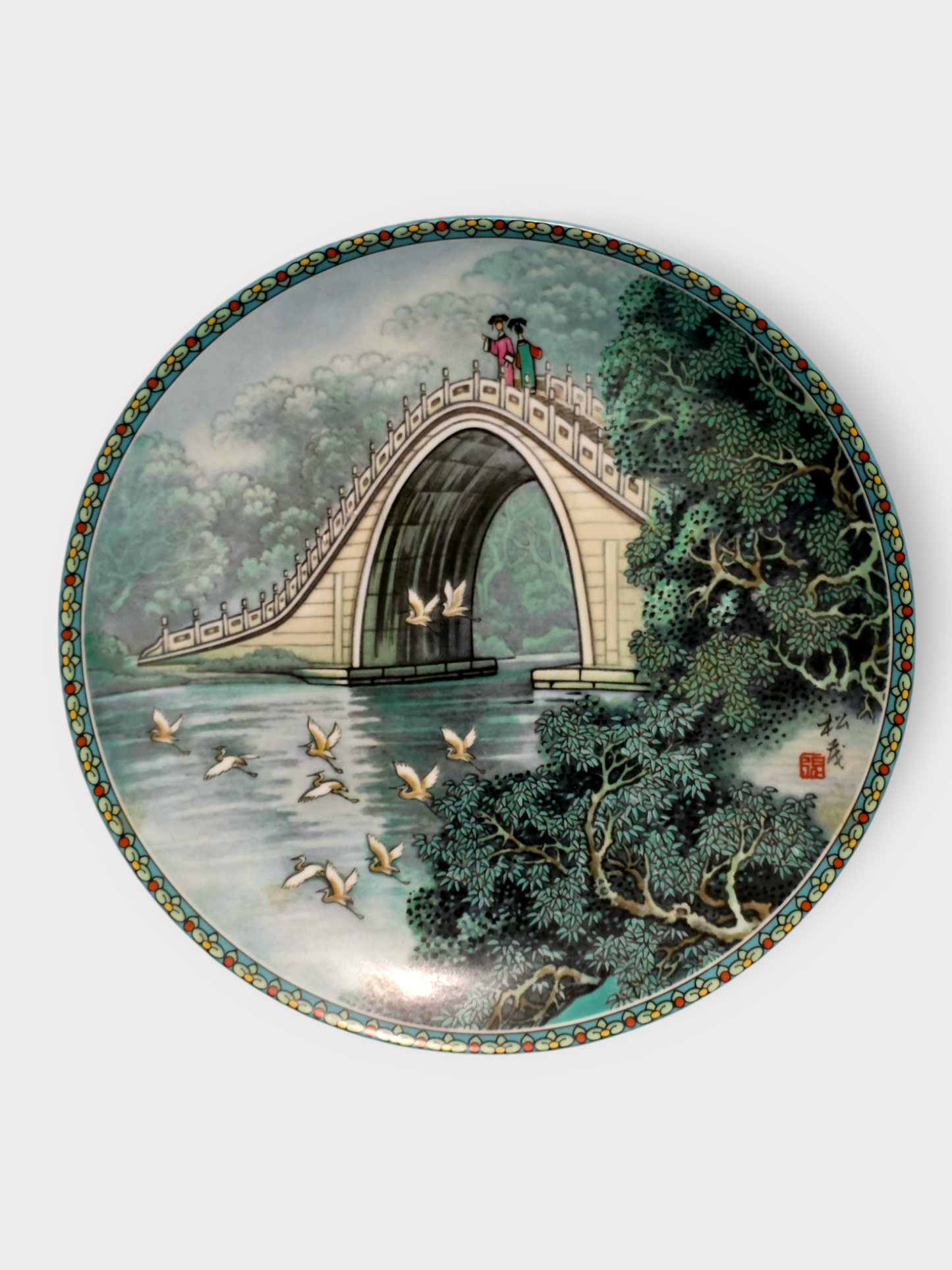 🐎Colección de 14 Platos de Porcelana Oriental – Belleza, Mito y Tradición🎨