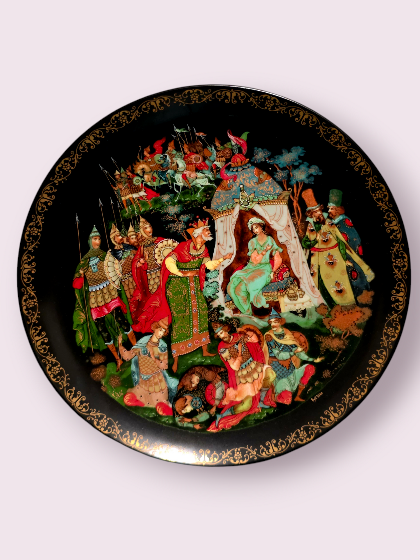 🐎 Colección de Platos de Porcelana Pintados a Mano – Fantasía, Nobleza y Leyenda👑