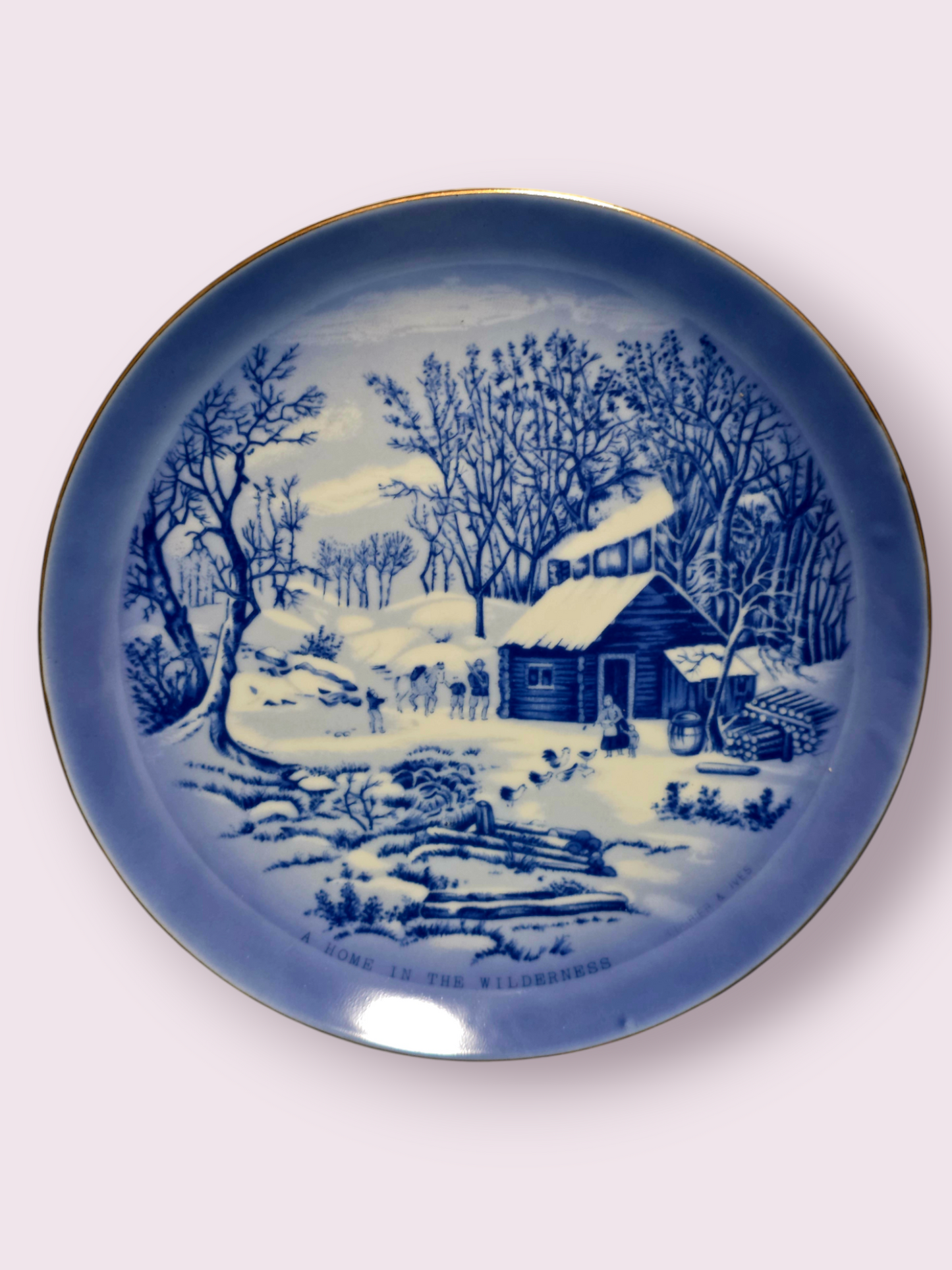 ❄️ Colección de Platos de Porcelana Fina – Invierno en la América Rural❄️