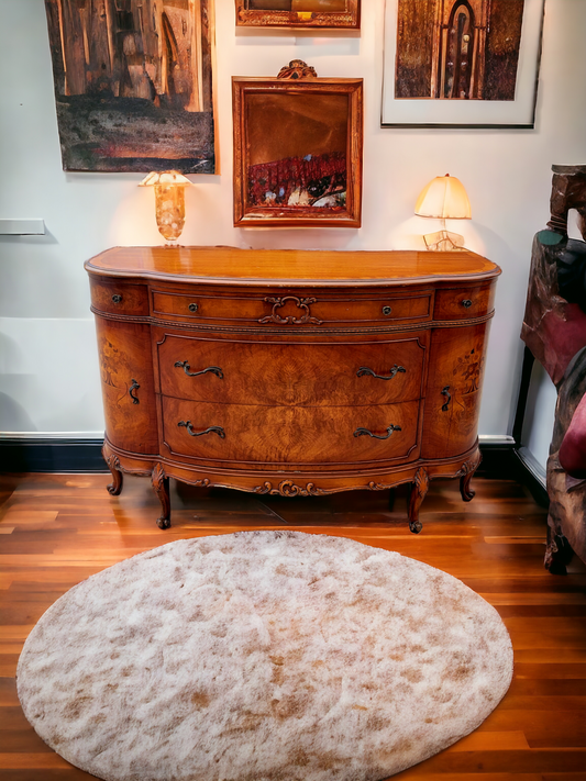 🌟 Finely Carved Antique Wood Buffet Cabinet - Exclusive to Rosarito Antiques 🌟