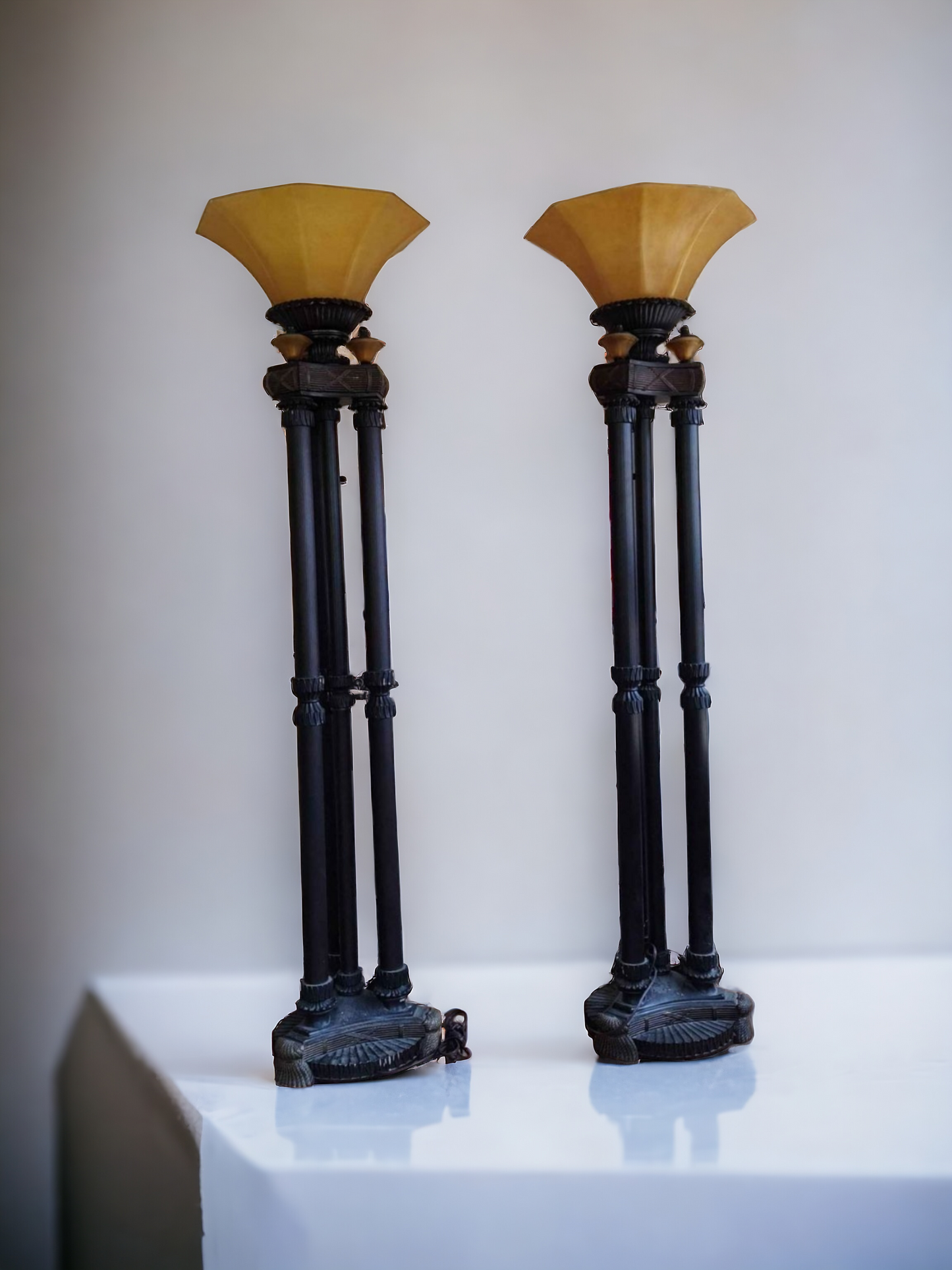 🌟 Pair of Torch-Style Floor Lamps - Exclusive Elegance at Rosarito Antiques 🌟