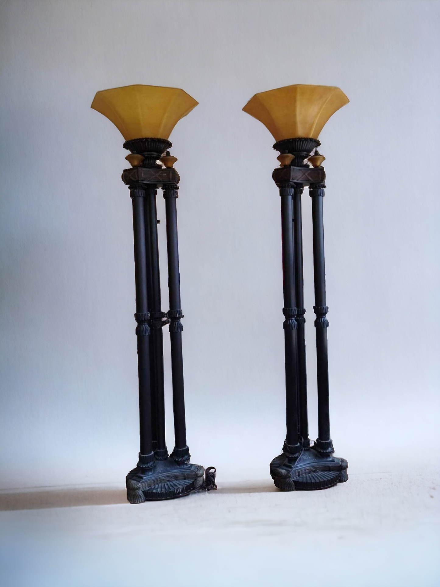 🌟 Pair of Torch-Style Floor Lamps - Exclusive Elegance at Rosarito Antiques 🌟