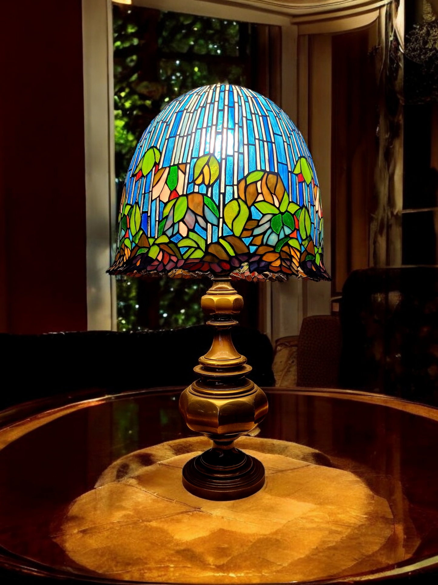 🔔Tiffany Lamp with Lotus Flower Stained Glass: A Work of Art for Your Home🔔