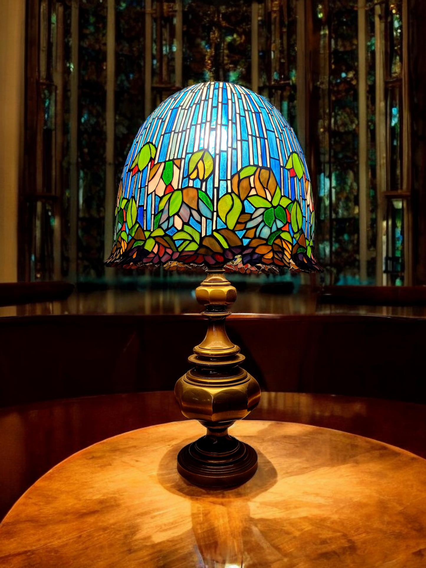 🔔Tiffany Lamp with Lotus Flower Stained Glass: A Work of Art for Your Home🔔