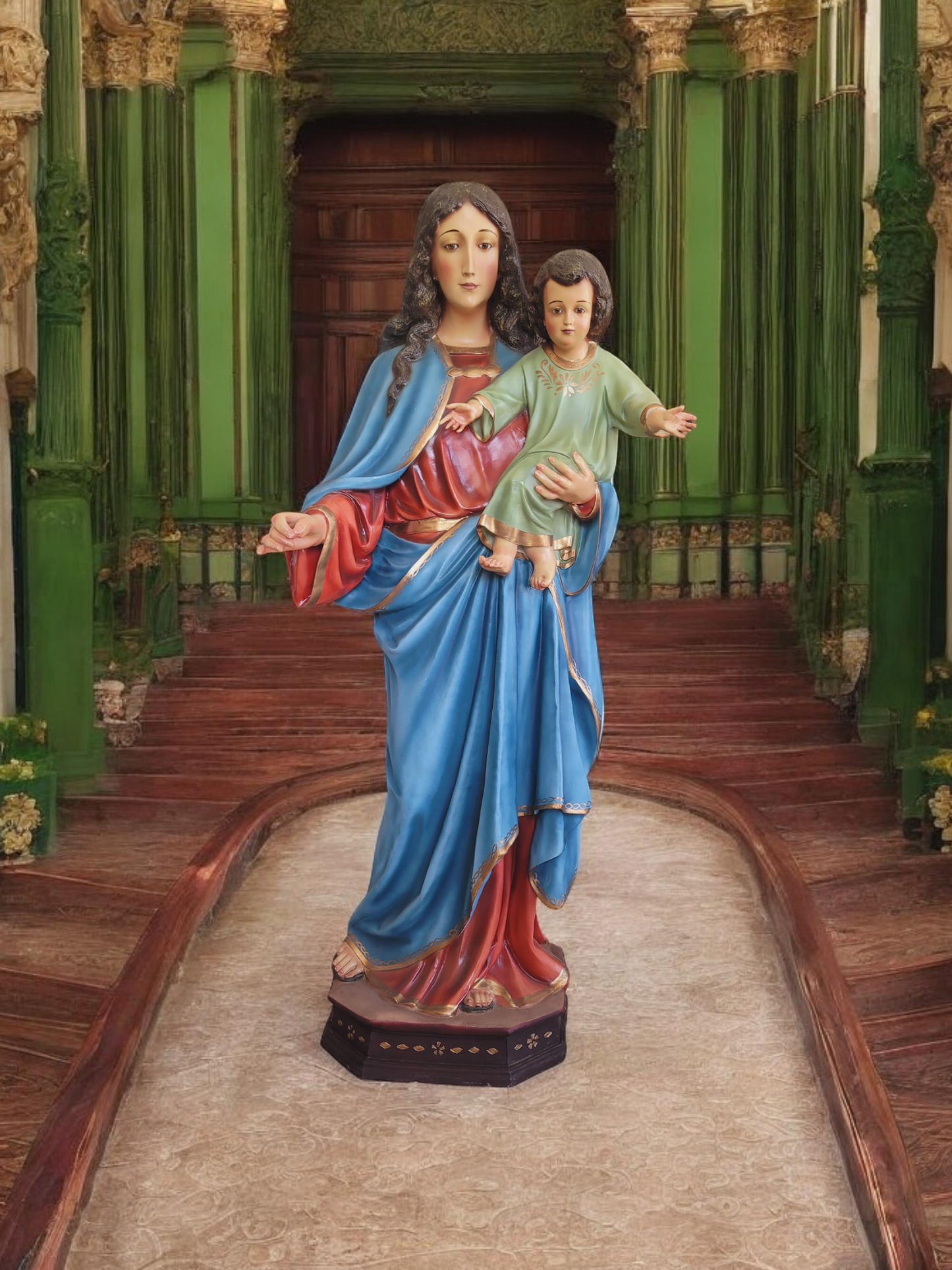 🗡️ 🪽Escultura de la Virgen del Sagrado Corazón: Gracia y Devoción en Cada Detalle🪽 🗡️
