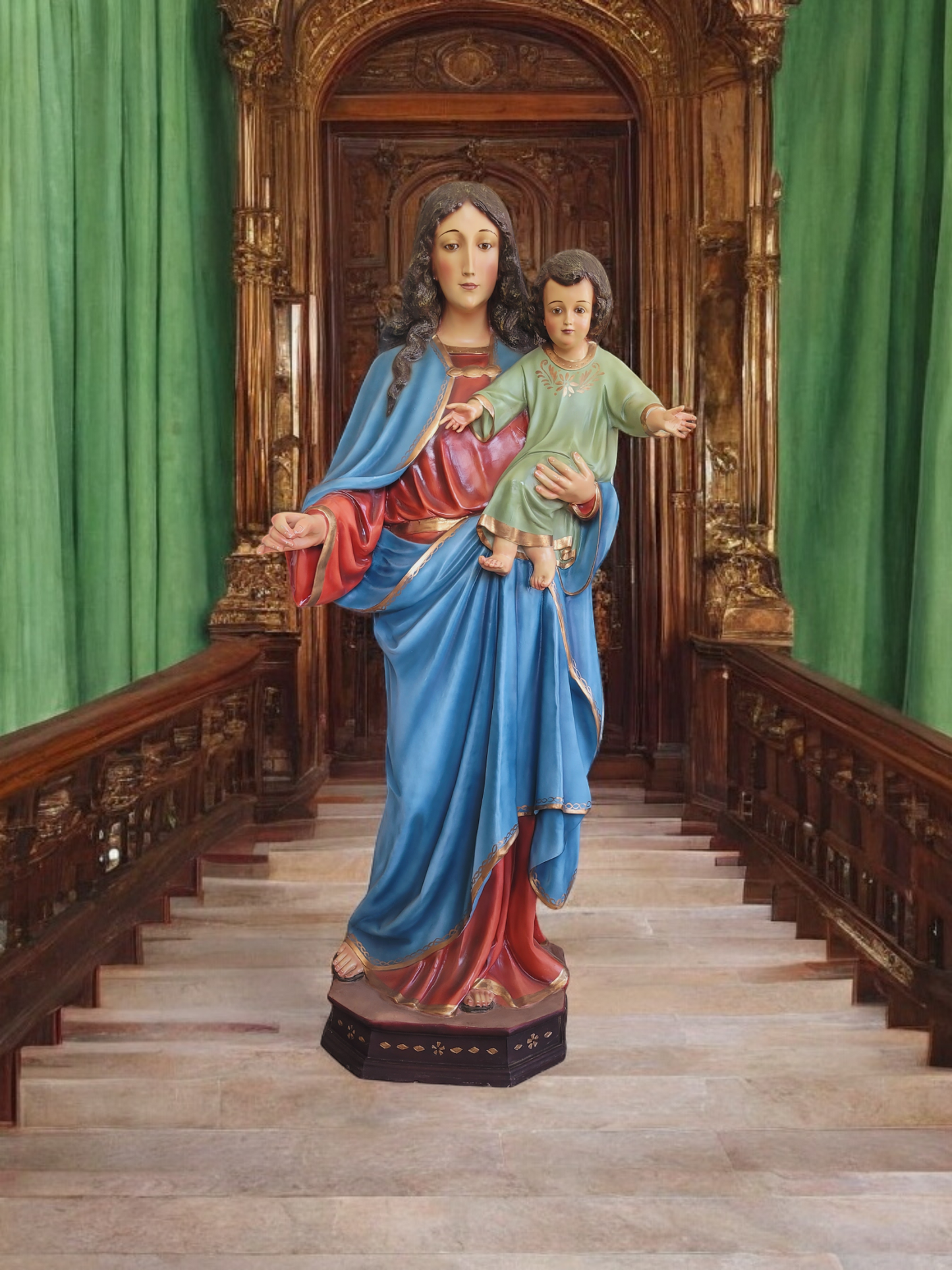 🗡️ 🪽Escultura de la Virgen del Sagrado Corazón: Gracia y Devoción en Cada Detalle🪽 🗡️