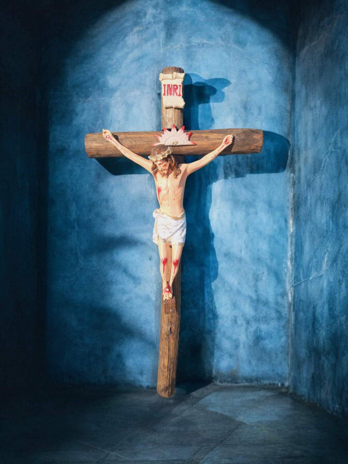 🗡️🪽Escultura de Jesús Crucificado: Una Obra de Fe y Tradición Mexicana🪽 🗡️