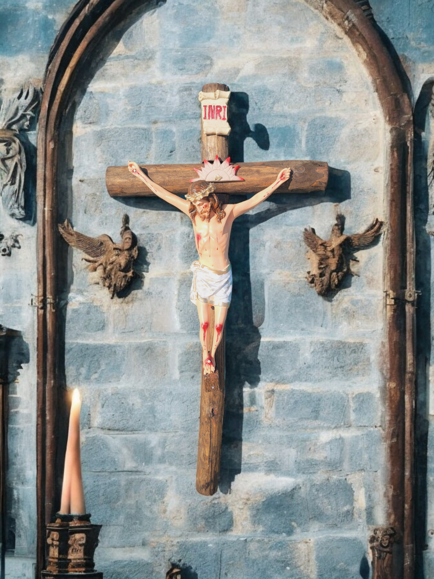 🗡️🪽Escultura de Jesús Crucificado: Una Obra de Fe y Tradición Mexicana🪽 🗡️