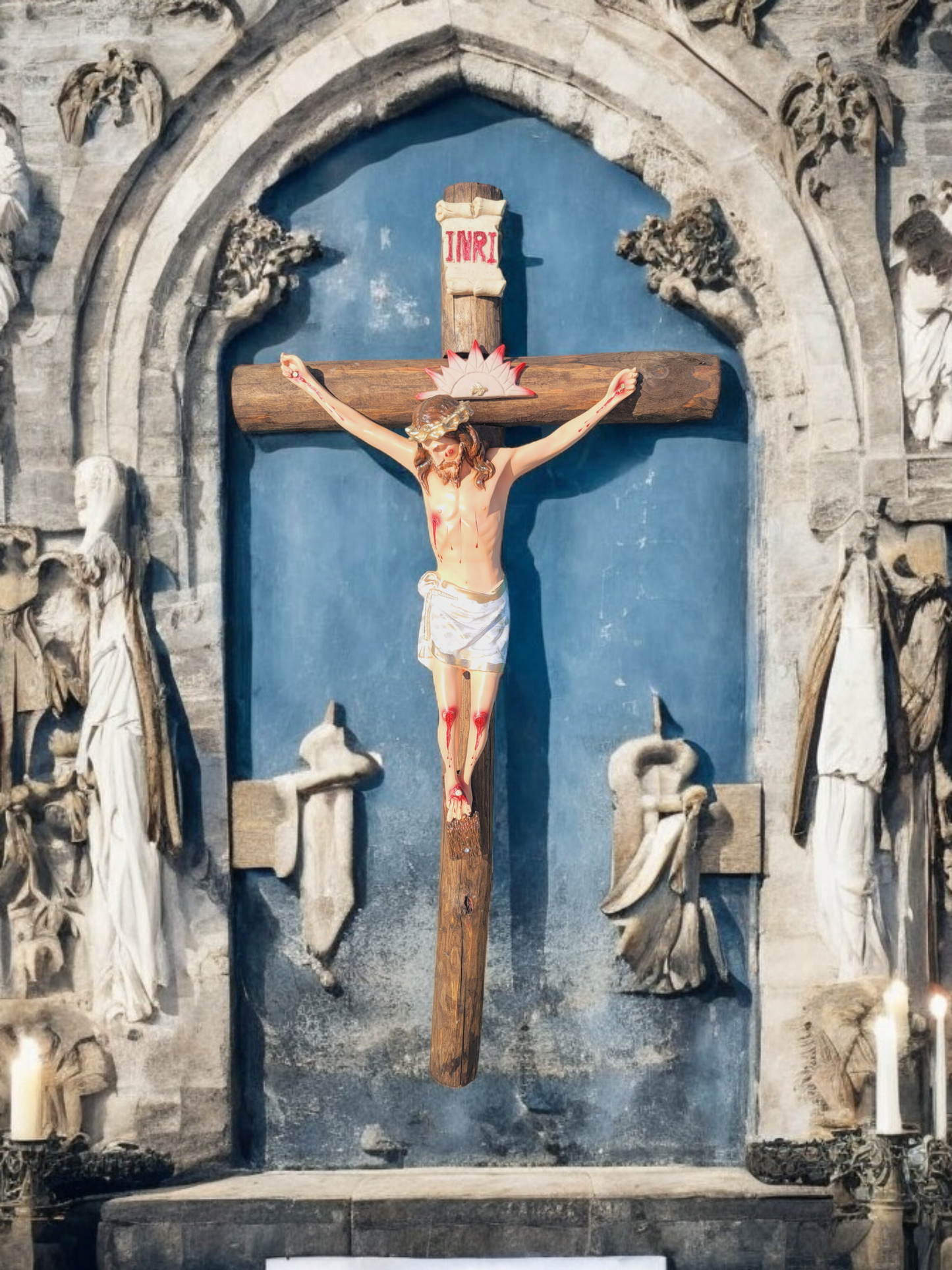 🗡️🪽Escultura de Jesús Crucificado: Una Obra de Fe y Tradición Mexicana🪽 🗡️