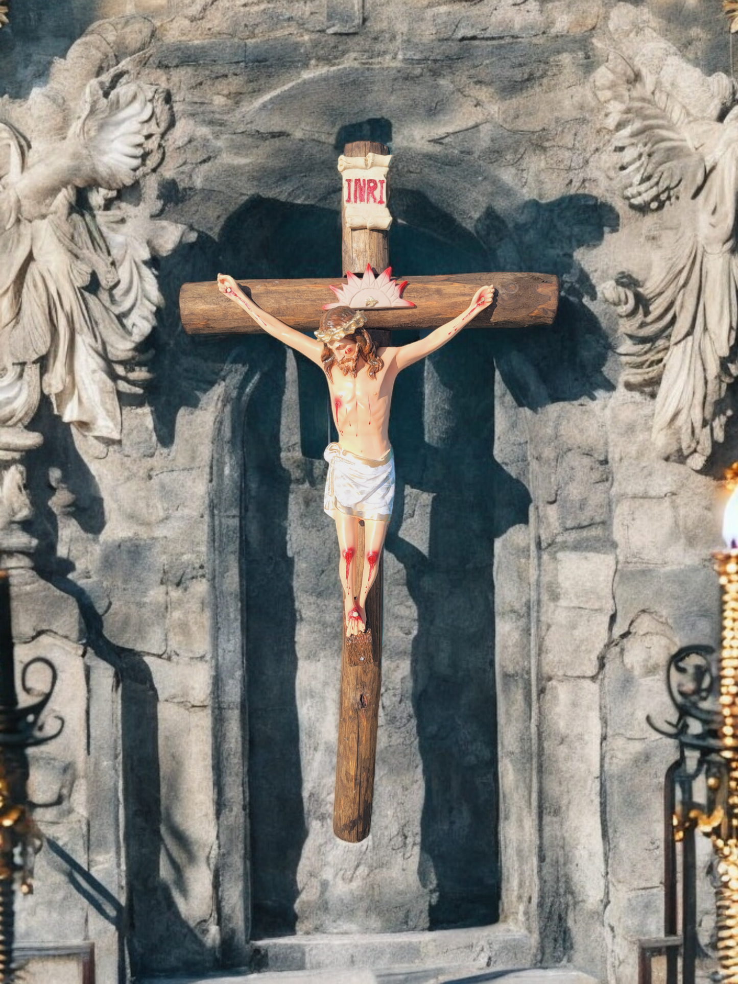 🗡️🪽Escultura de Jesús Crucificado: Una Obra de Fe y Tradición Mexicana🪽 🗡️