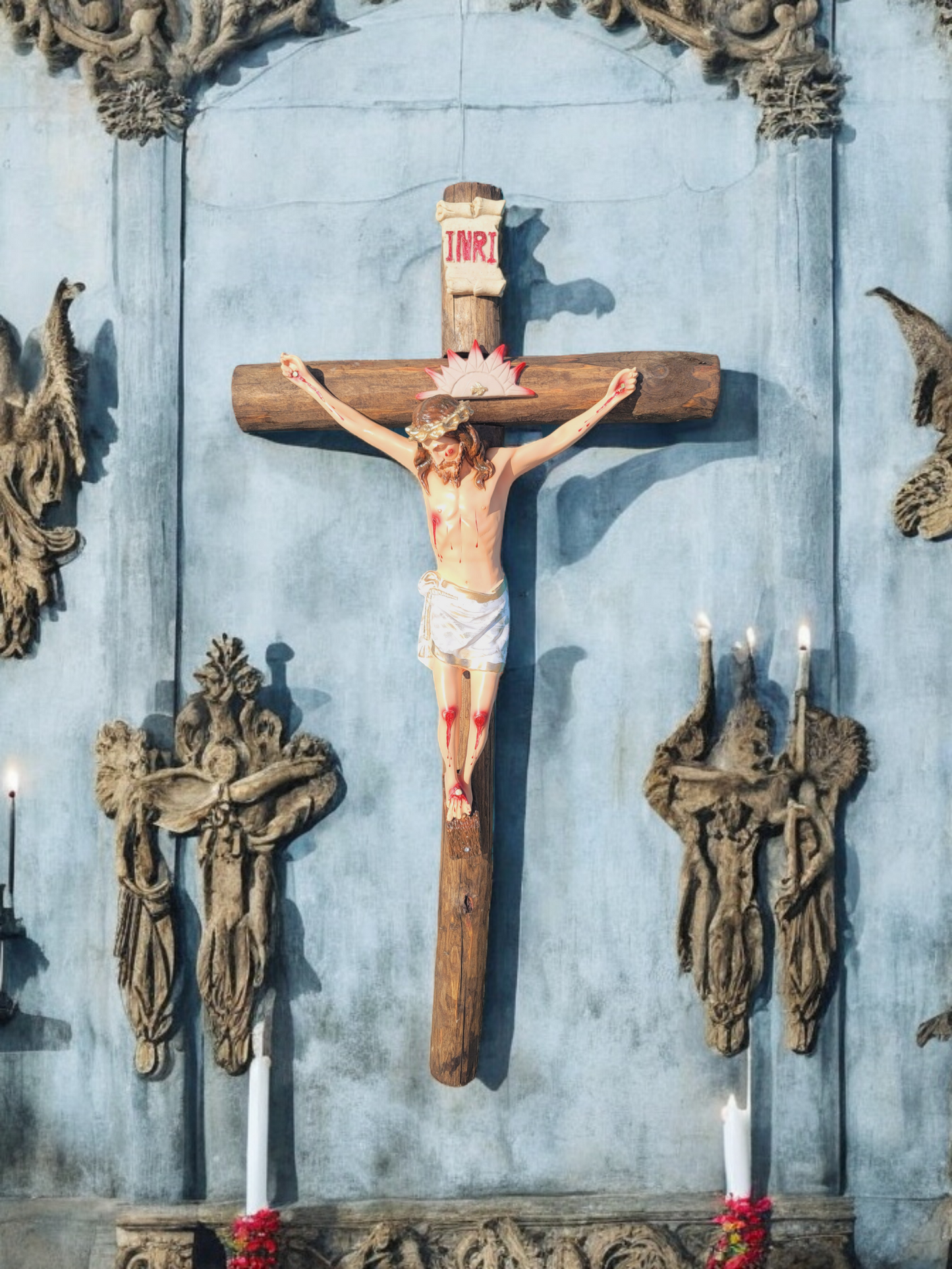 🗡️🪽Escultura de Jesús Crucificado: Una Obra de Fe y Tradición Mexicana🪽 🗡️