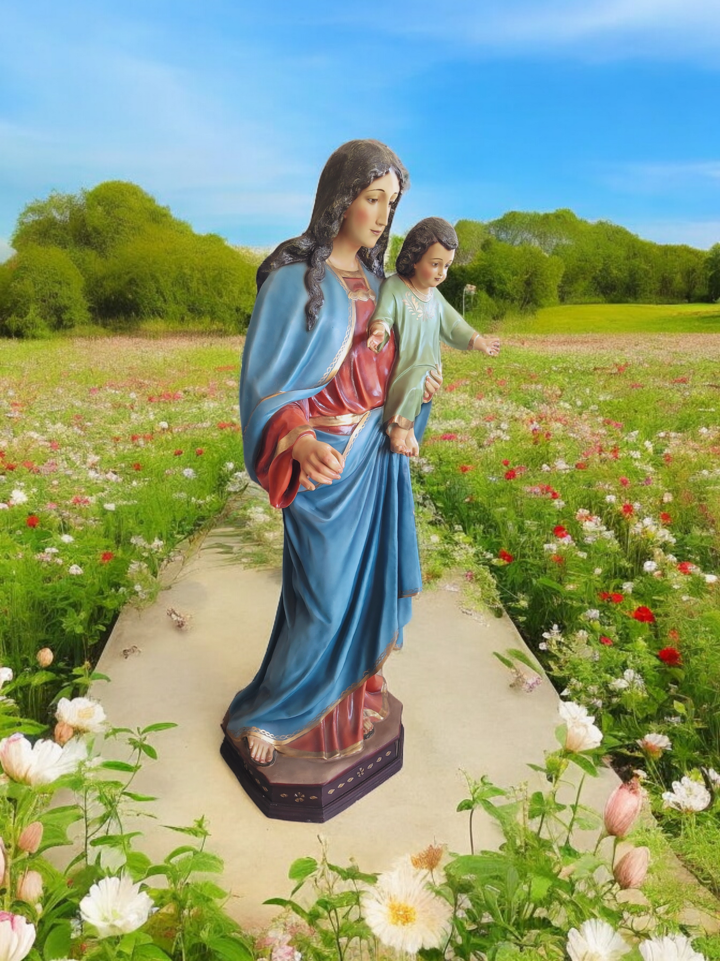 🗡️ 🪽Escultura de la Virgen del Sagrado Corazón: Gracia y Devoción en Cada Detalle🪽 🗡️