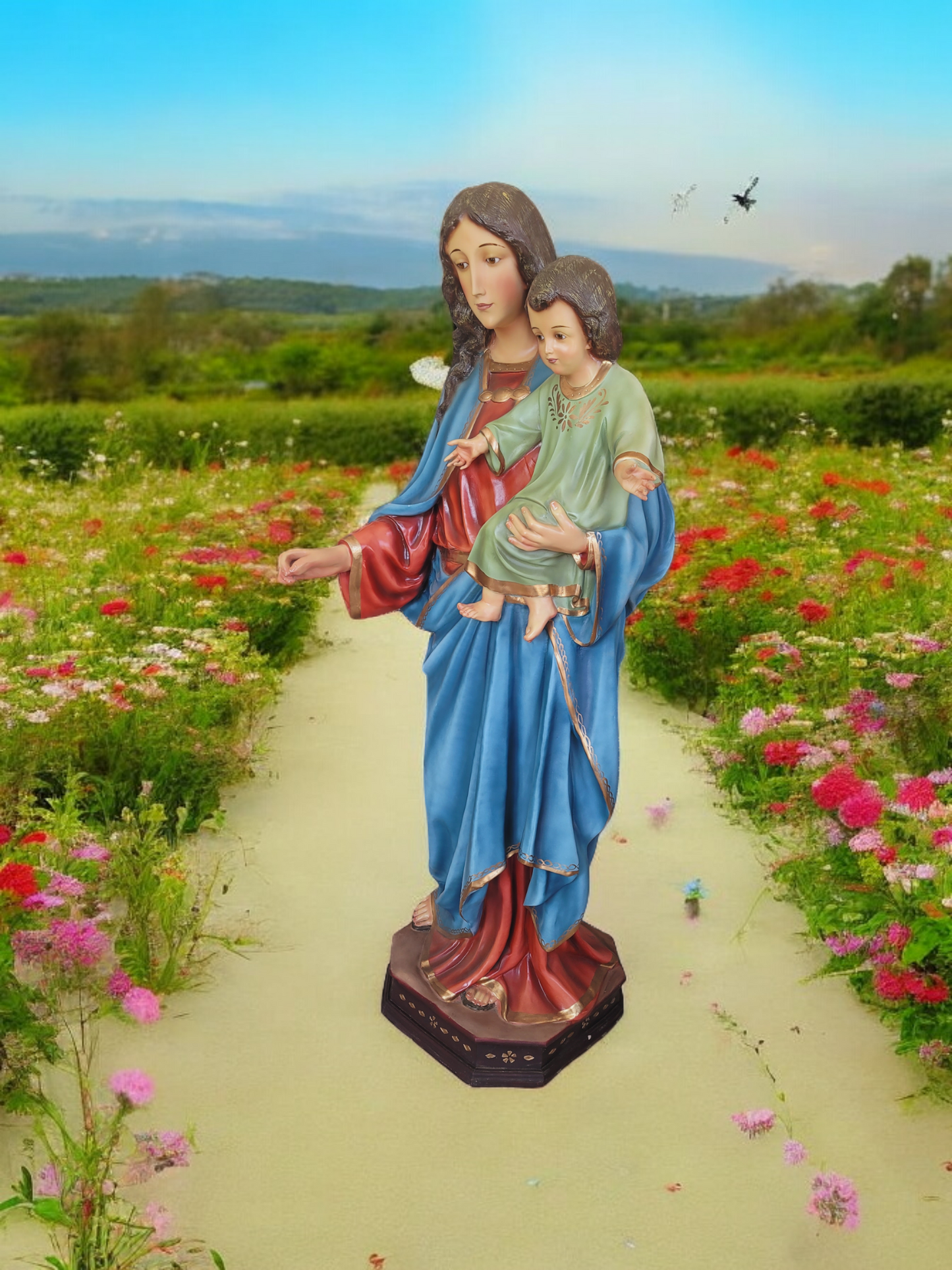 🗡️ 🪽Escultura de la Virgen del Sagrado Corazón: Gracia y Devoción en Cada Detalle🪽 🗡️