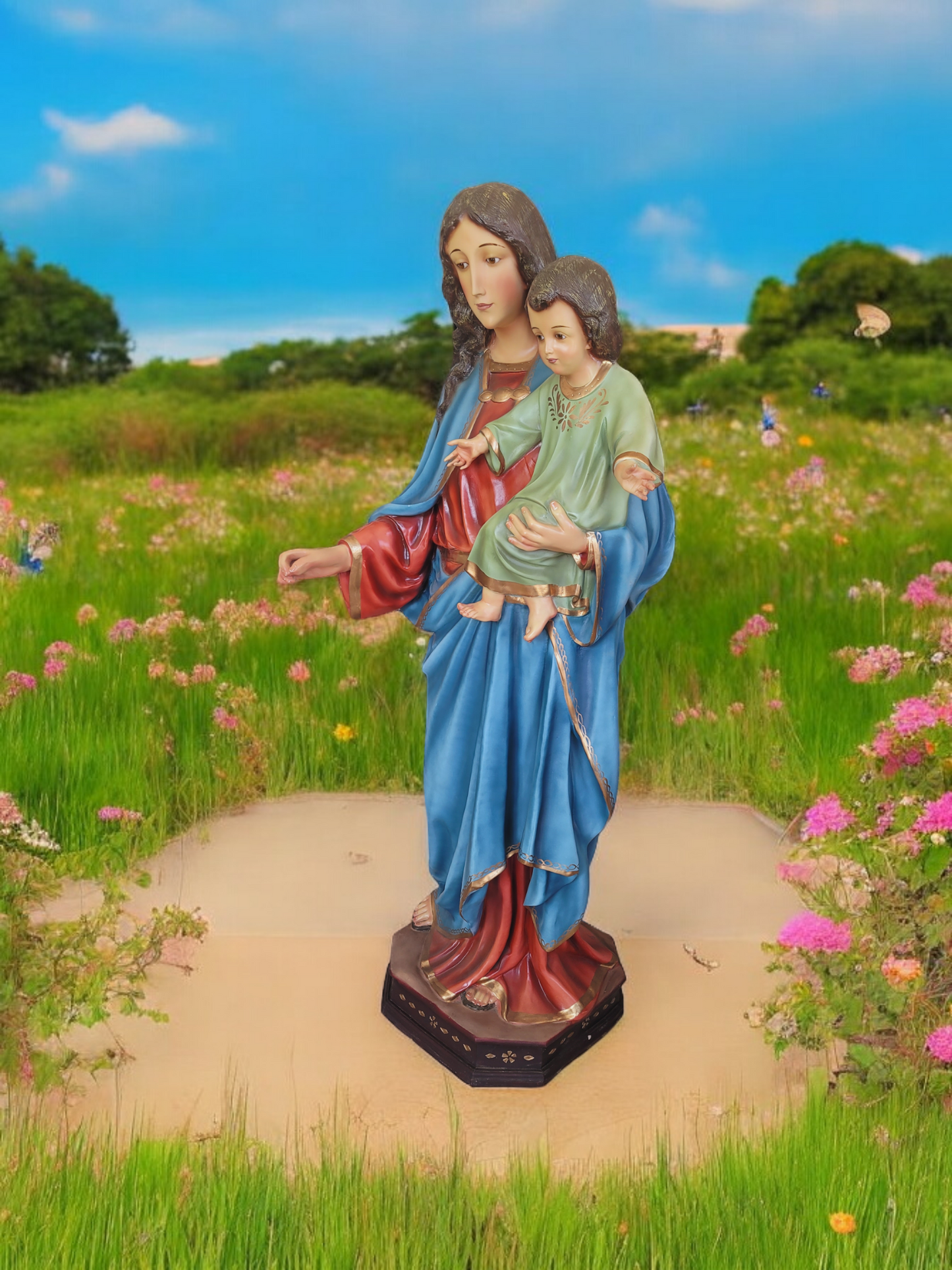 🗡️ 🪽Escultura de la Virgen del Sagrado Corazón: Gracia y Devoción en Cada Detalle🪽 🗡️