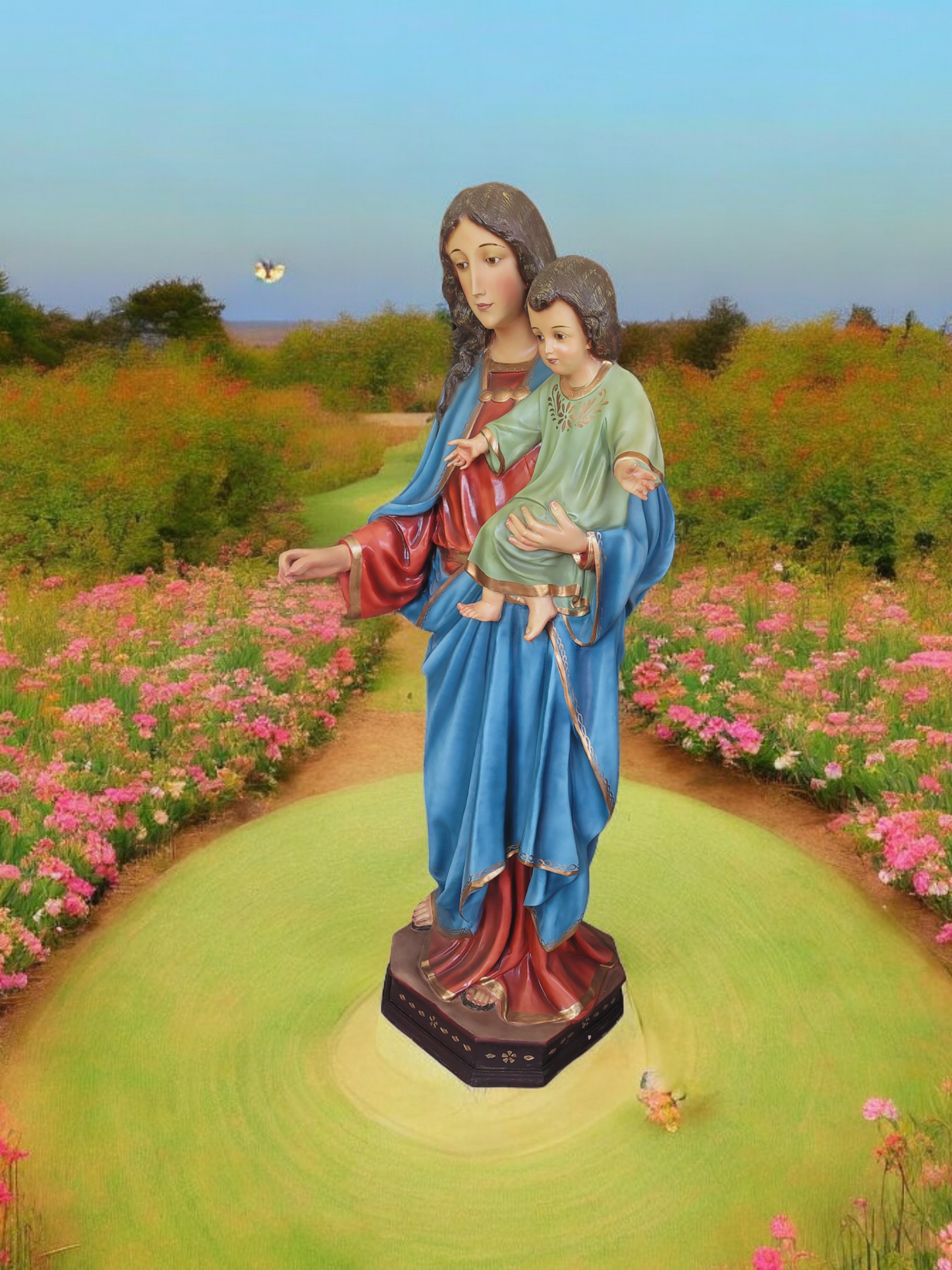 🗡️ 🪽Escultura de la Virgen del Sagrado Corazón: Gracia y Devoción en Cada Detalle🪽 🗡️