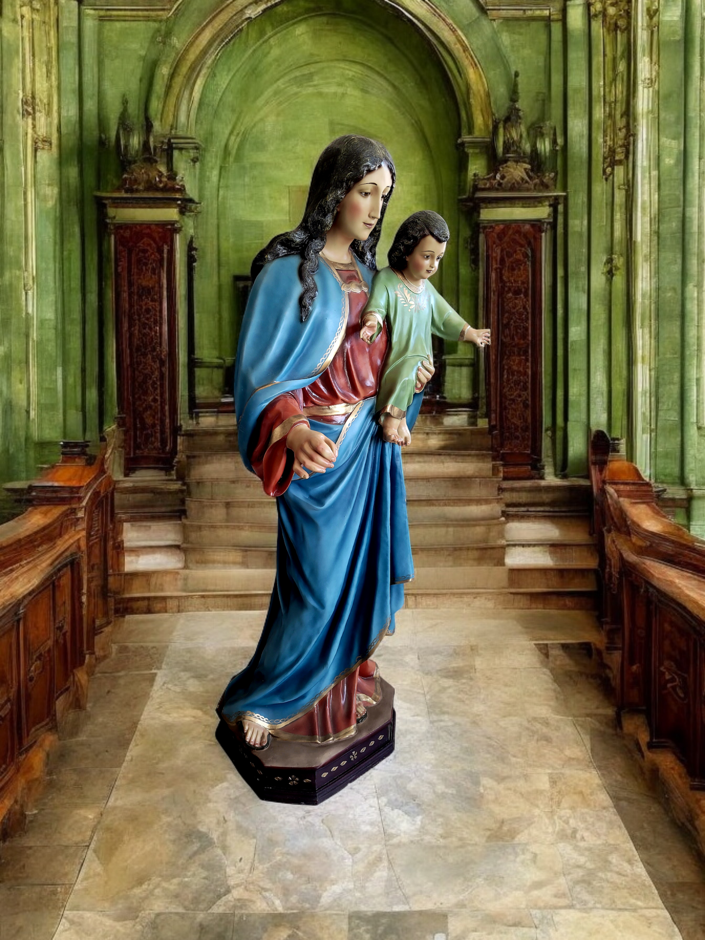 🗡️ 🪽Escultura de la Virgen del Sagrado Corazón: Gracia y Devoción en Cada Detalle🪽 🗡️