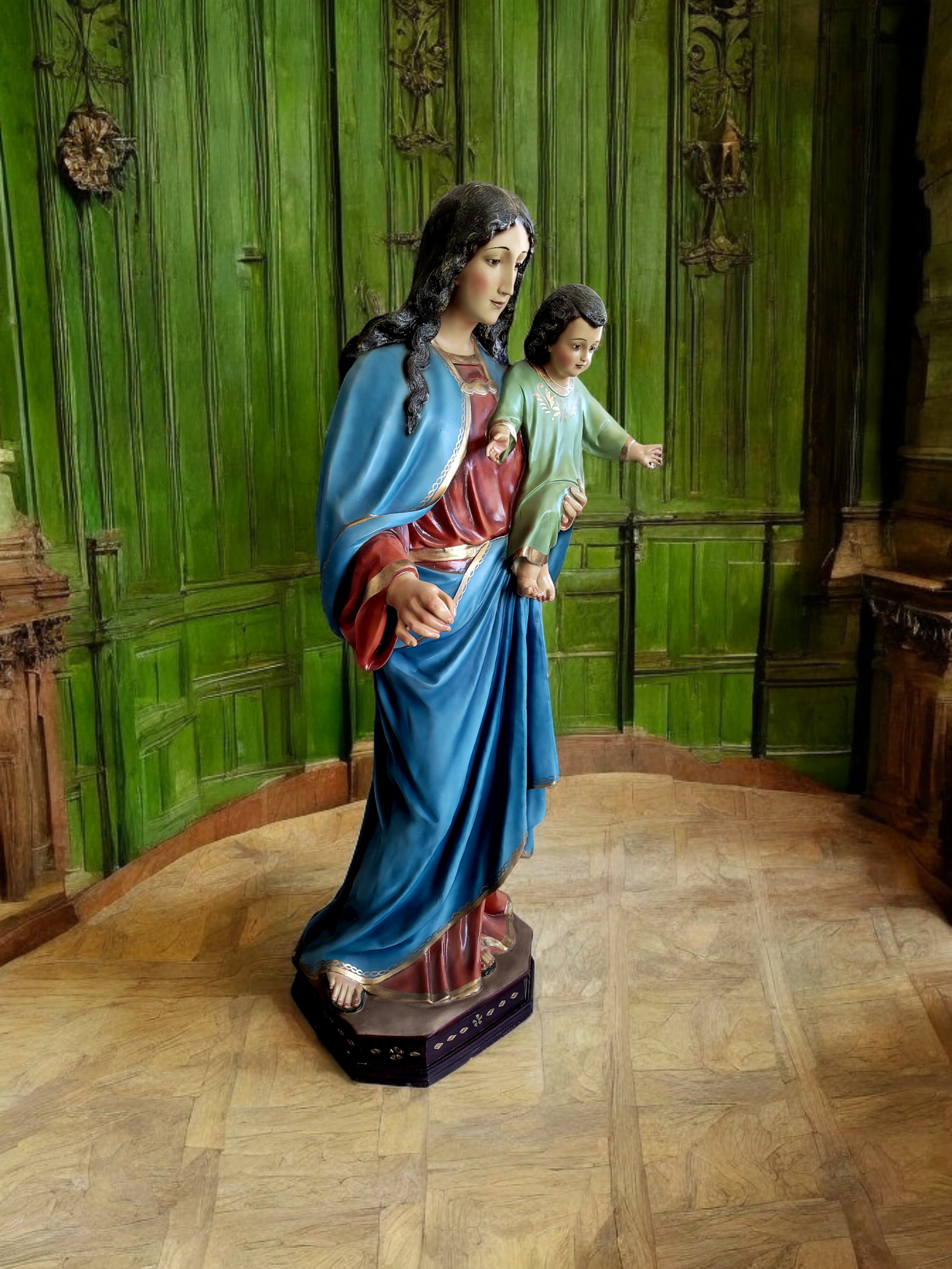 🗡️ 🪽Escultura de la Virgen del Sagrado Corazón: Gracia y Devoción en Cada Detalle🪽 🗡️
