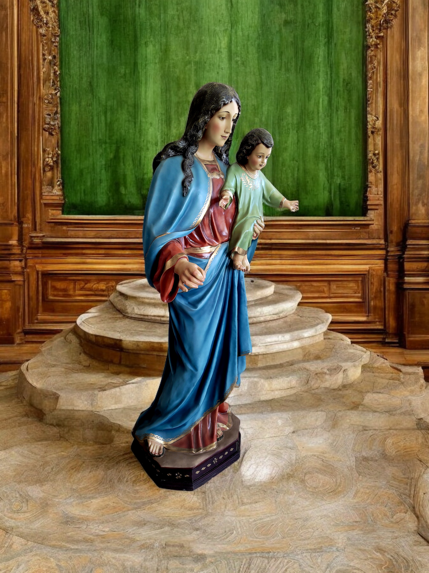 🗡️ 🪽Escultura de la Virgen del Sagrado Corazón: Gracia y Devoción en Cada Detalle🪽 🗡️
