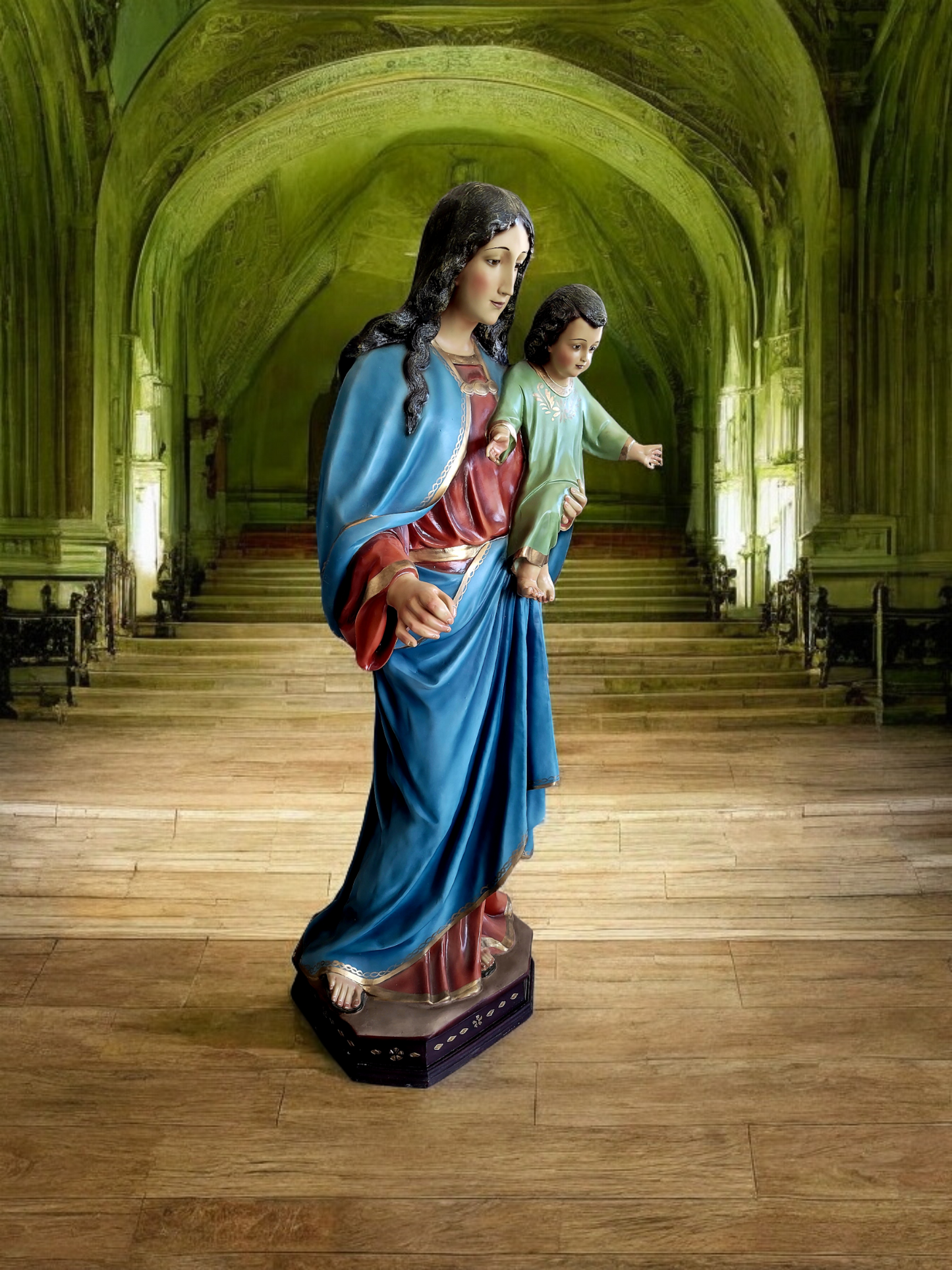 🗡️ 🪽Escultura de la Virgen del Sagrado Corazón: Gracia y Devoción en Cada Detalle🪽 🗡️