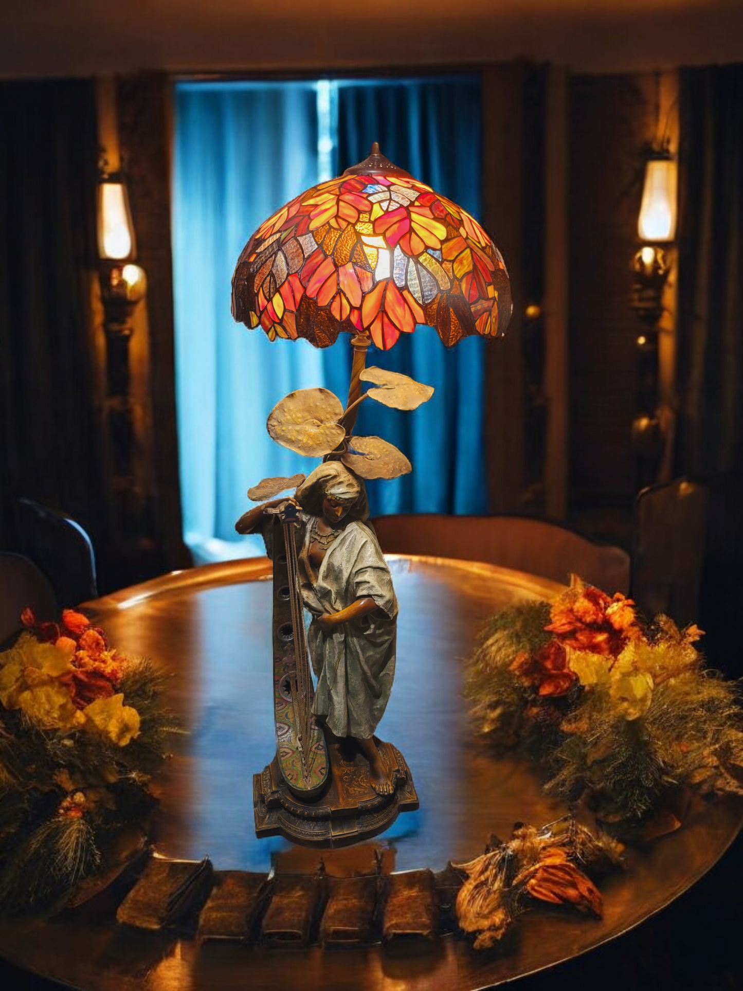 🔱Escultura De Bronce "Jeune Harpiste Arabique" de Louis Hottot - Una Obra Maestra en Venta🔱