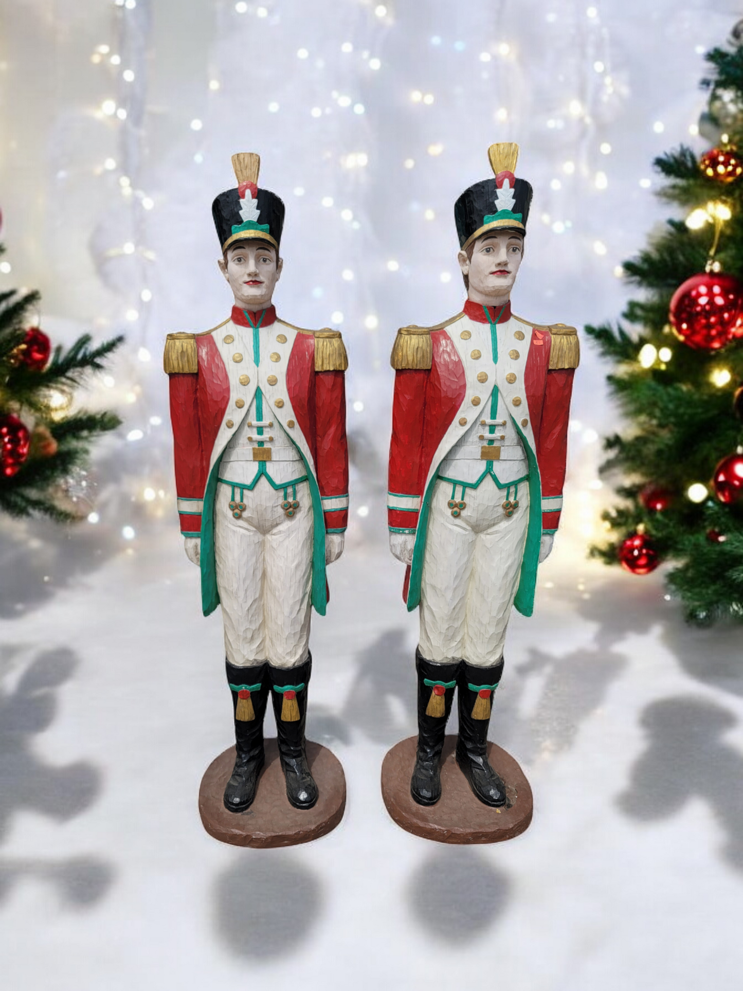 🎄❄️🎅 Majestuosa Pareja de Soldados Nutcracker en Rosarito Antiques🎄❄️🎅