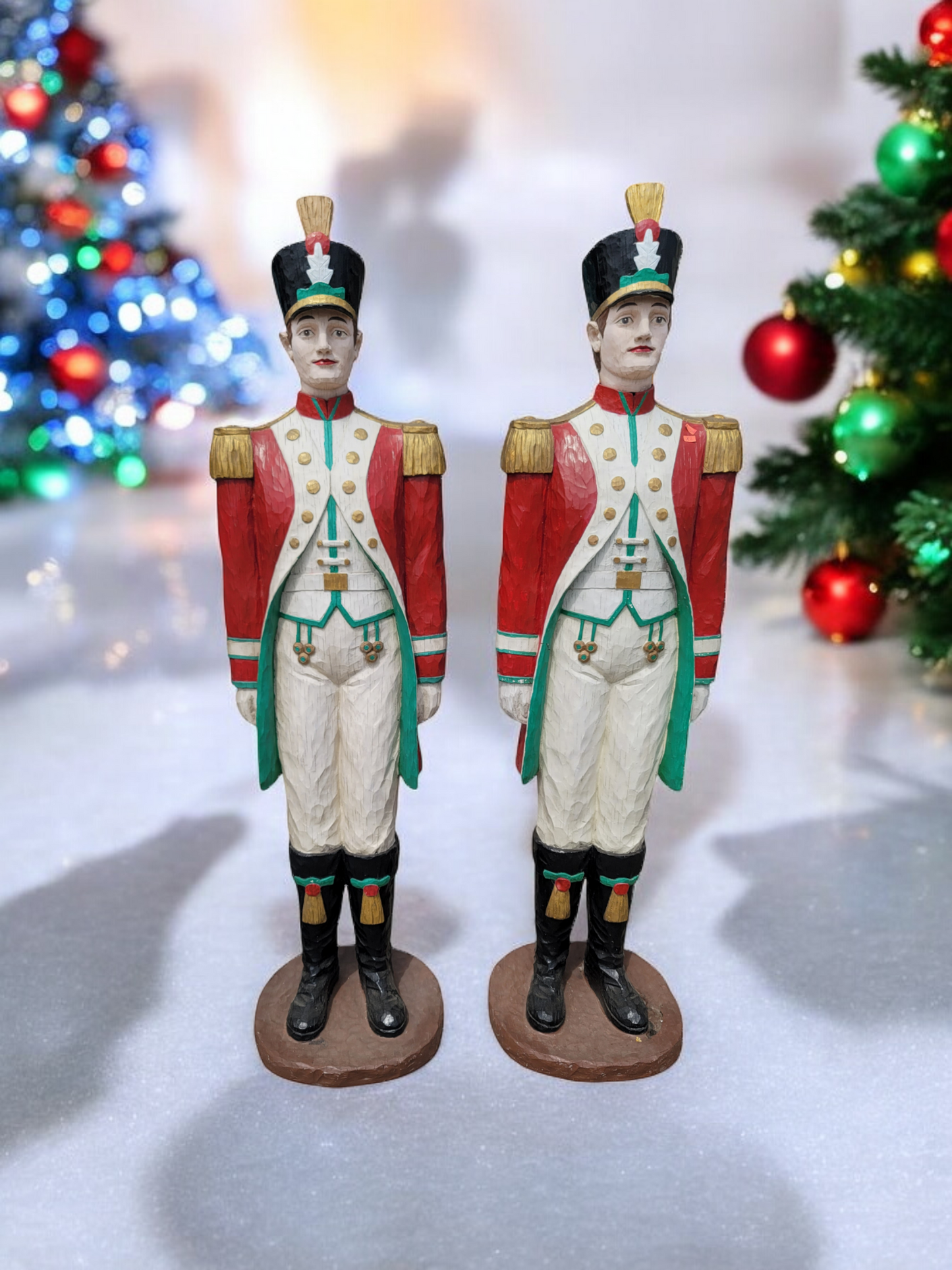 🎄❄️🎅 Majestuosa Pareja de Soldados Nutcracker en Rosarito Antiques🎄❄️🎅
