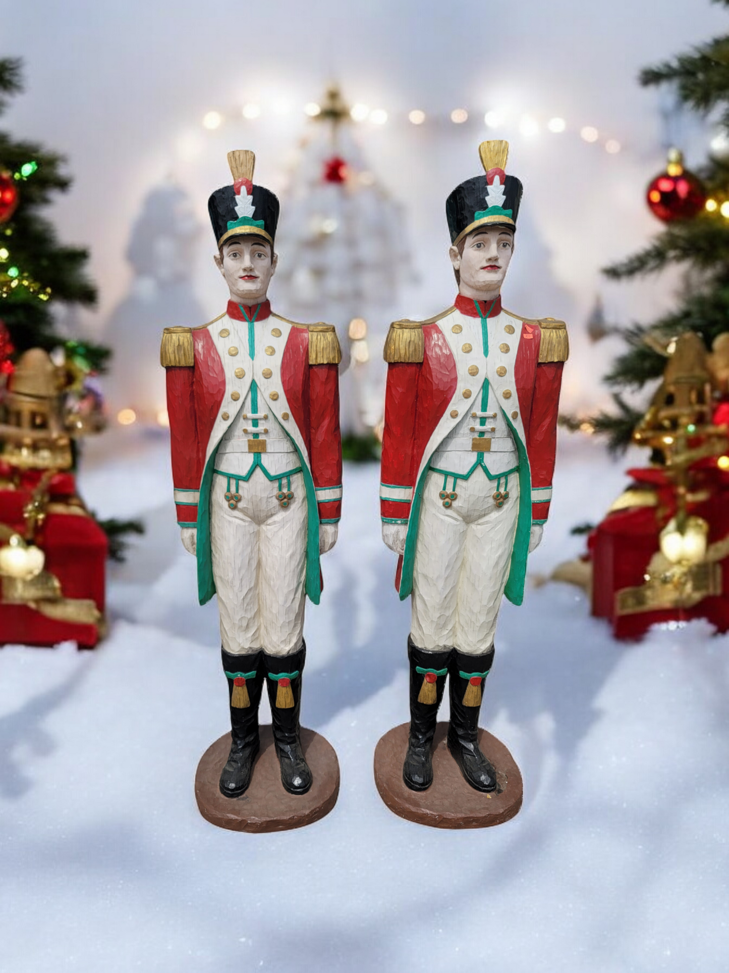 🎄❄️🎅 Majestuosa Pareja de Soldados Nutcracker en Rosarito Antiques🎄❄️🎅