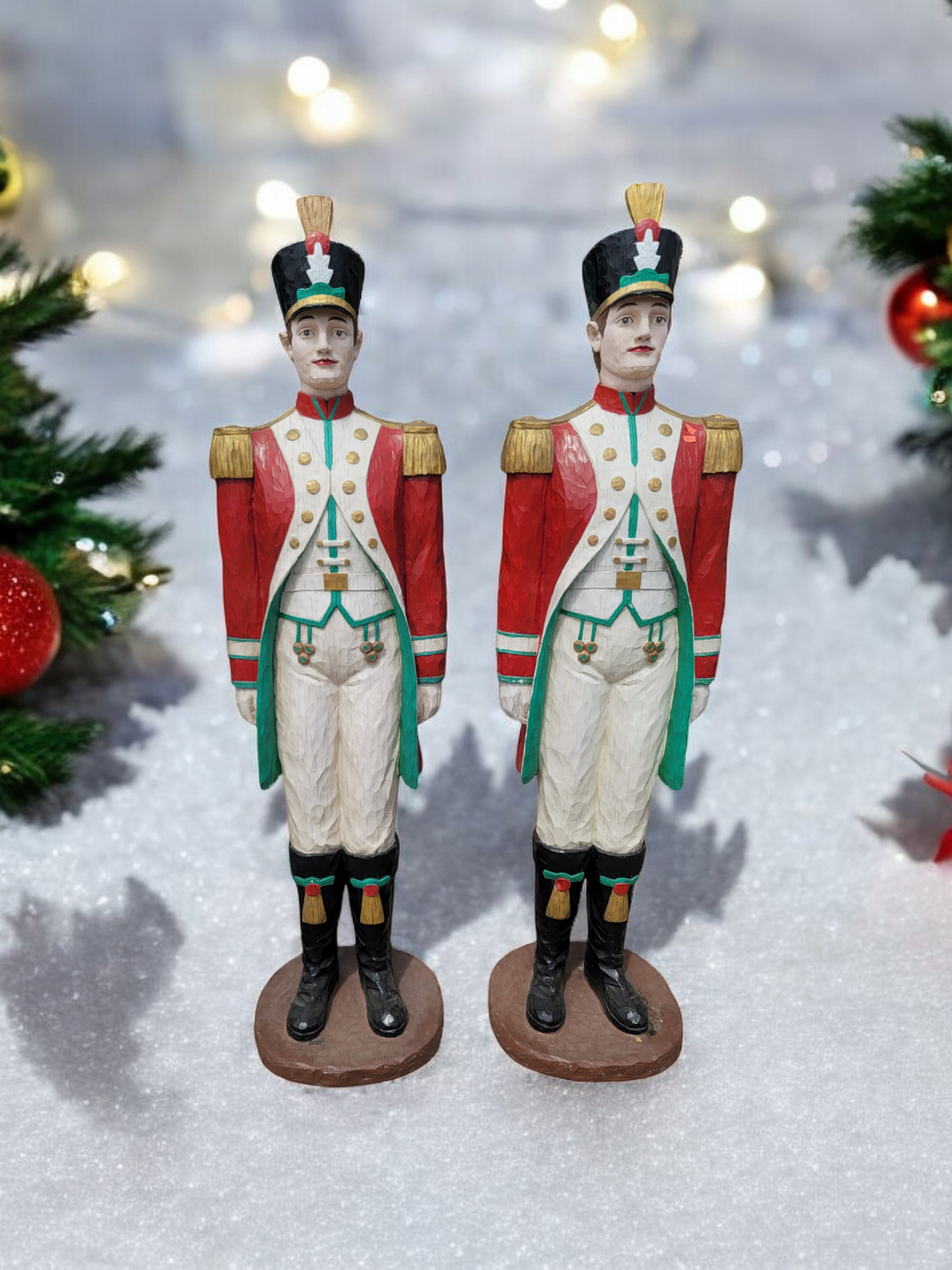 🎄❄️🎅 Majestuosa Pareja de Soldados Nutcracker en Rosarito Antiques🎄❄️🎅