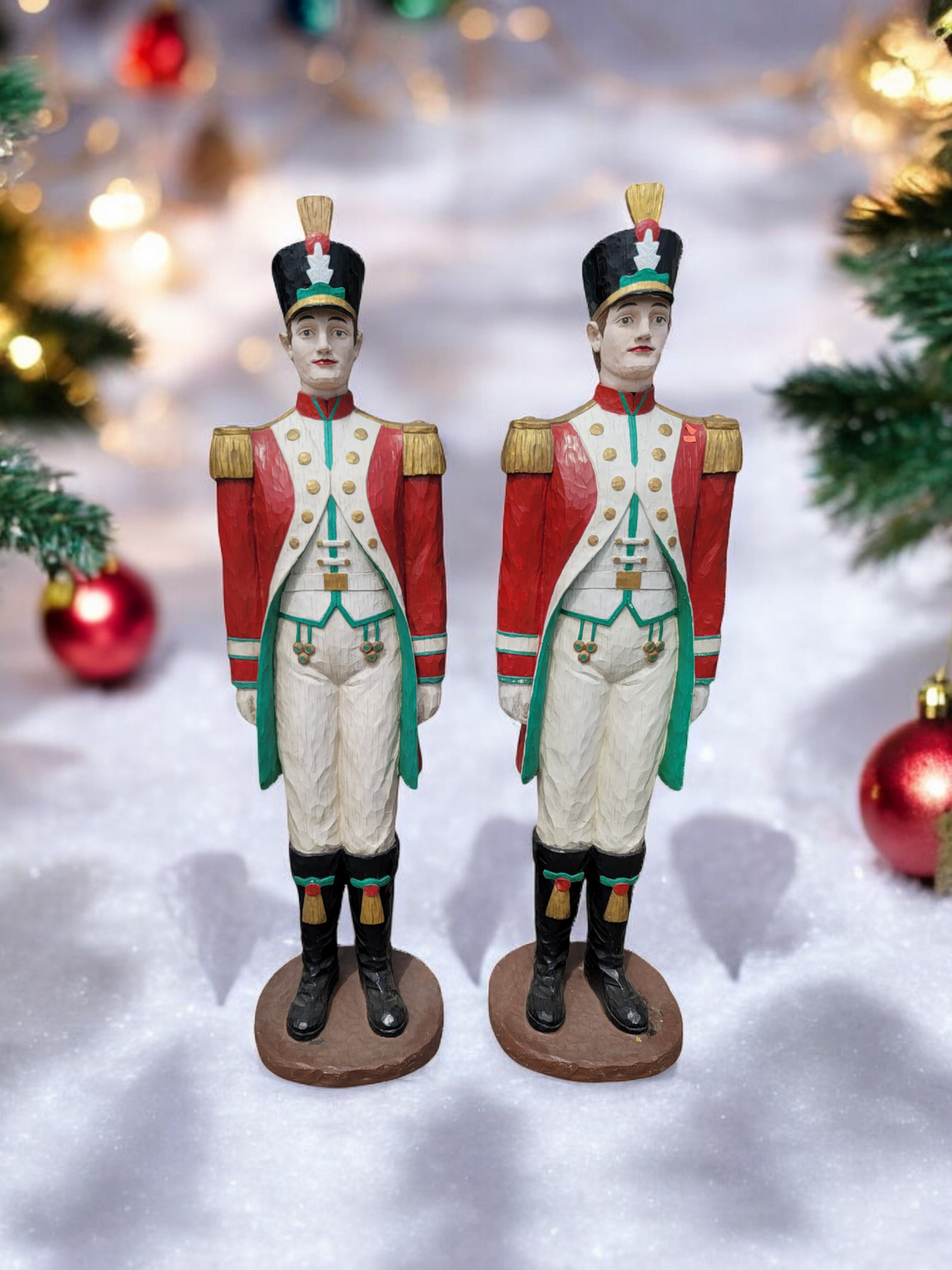 🎄❄️🎅 Majestuosa Pareja de Soldados Nutcracker en Rosarito Antiques🎄❄️🎅