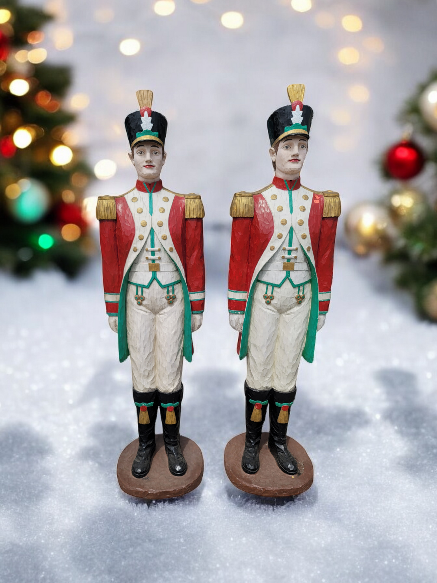 🎄❄️🎅 Majestuosa Pareja de Soldados Nutcracker en Rosarito Antiques🎄❄️🎅