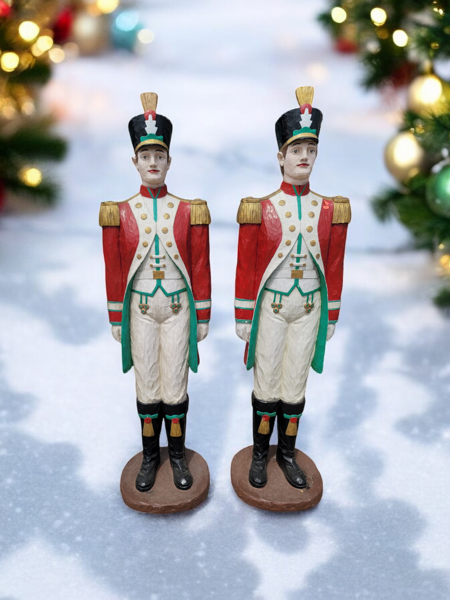 🎄❄️🎅 Majestuosa Pareja de Soldados Nutcracker en Rosarito Antiques🎄❄️🎅