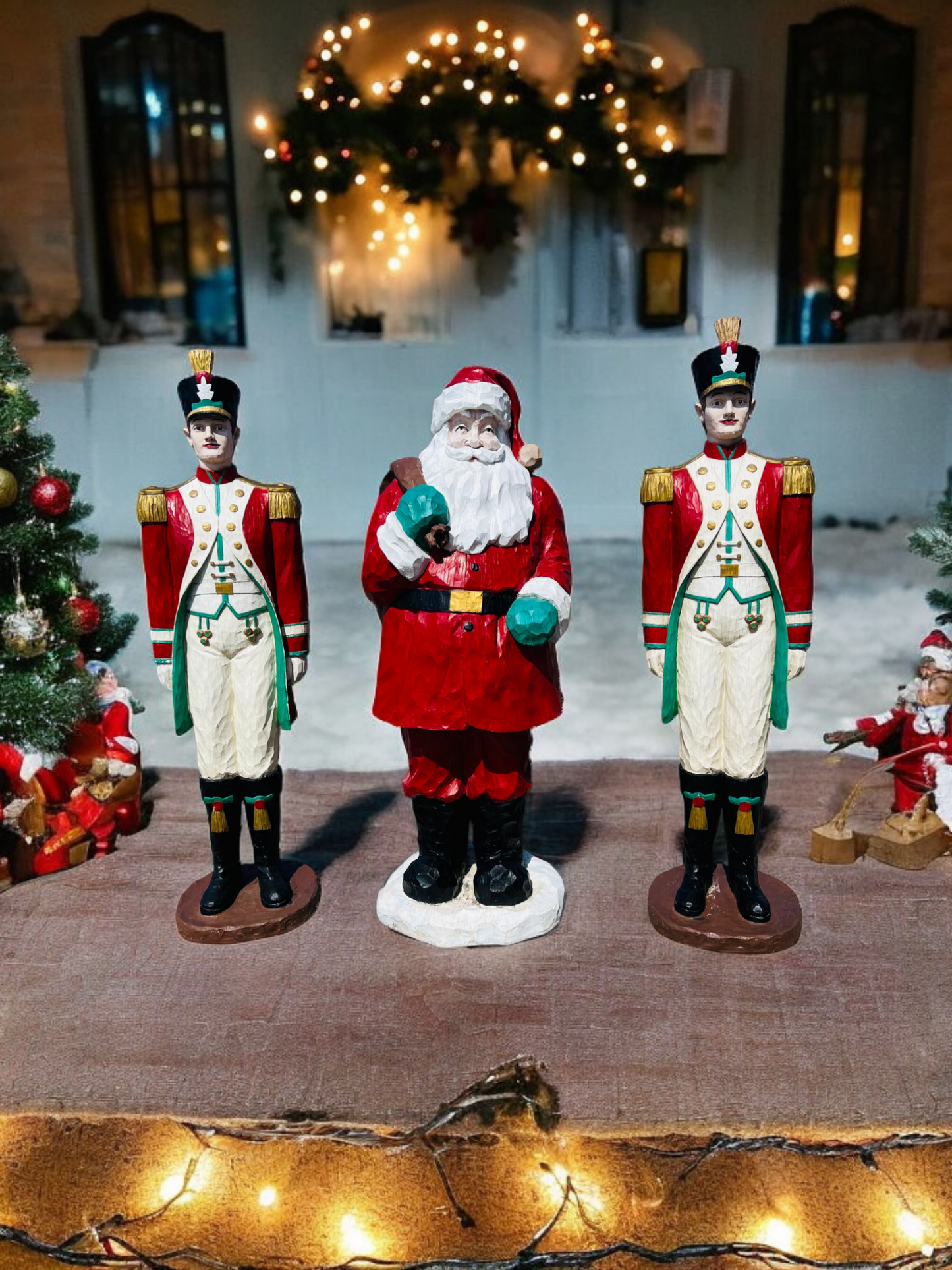 🌟 Life-Size Pair of Soldiers and Santa Claus 🌟