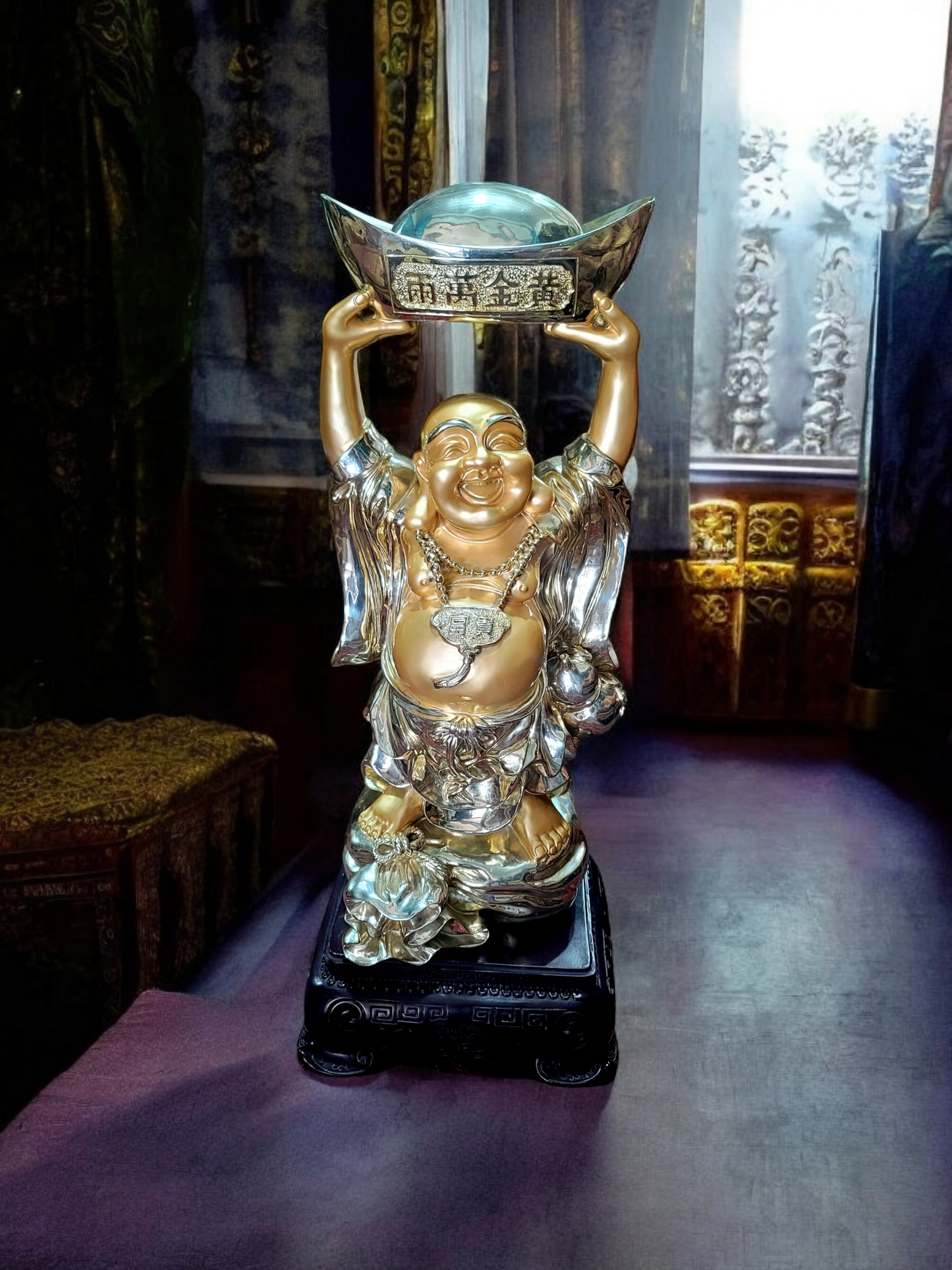 🌟🪙 Buda de La Abundancia ¡Atrae Abundancia y Buena Suerte con Rosarito Antiques! 🪙✨