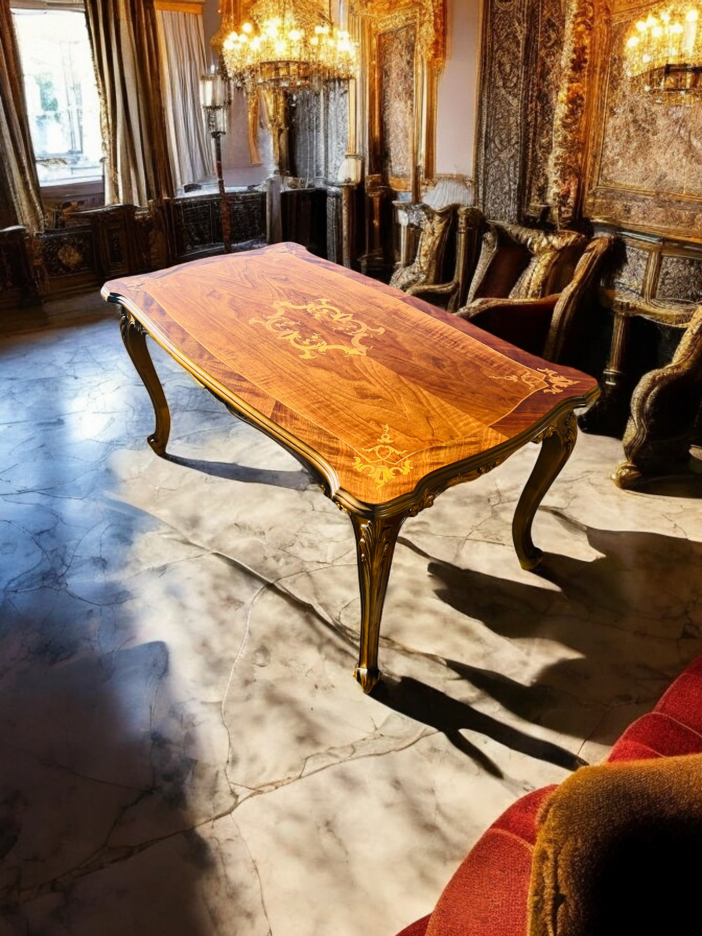 🌟Pair of Antique Side Tables with Inlaid Wood✨
