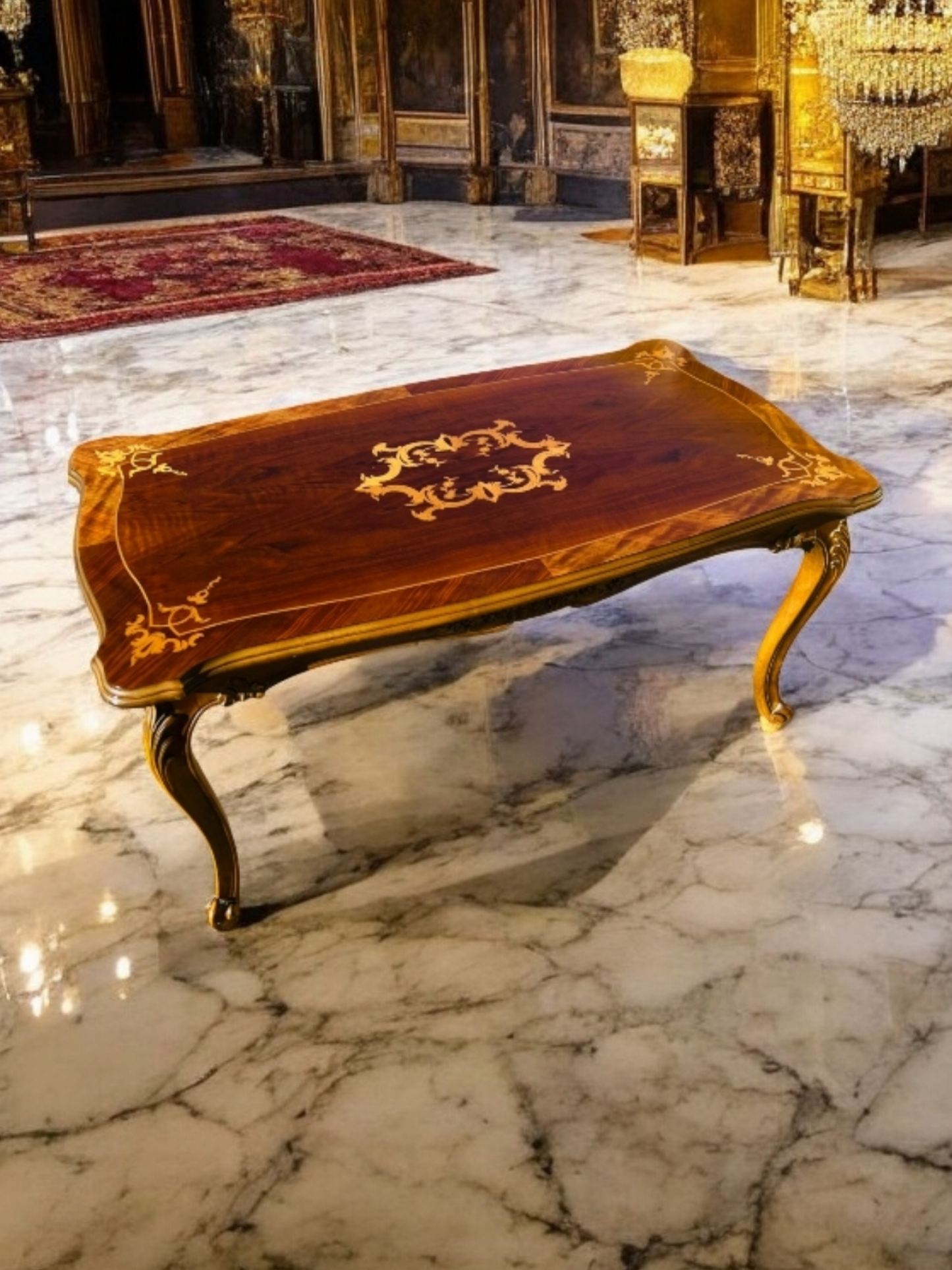 🌟Pair of Antique Side Tables with Inlaid Wood✨