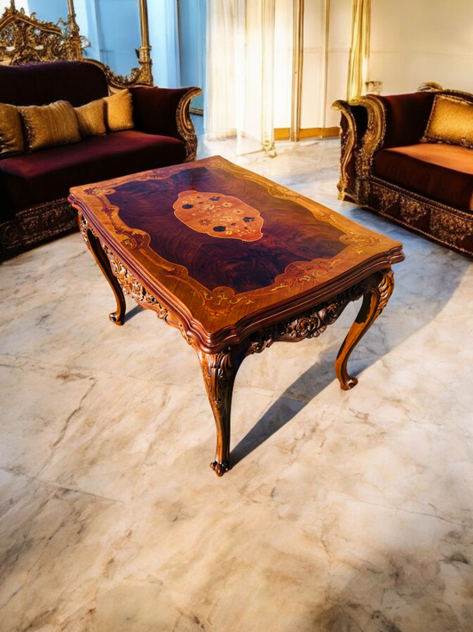 🌟 Antique Table With Inlaid Wood ✨