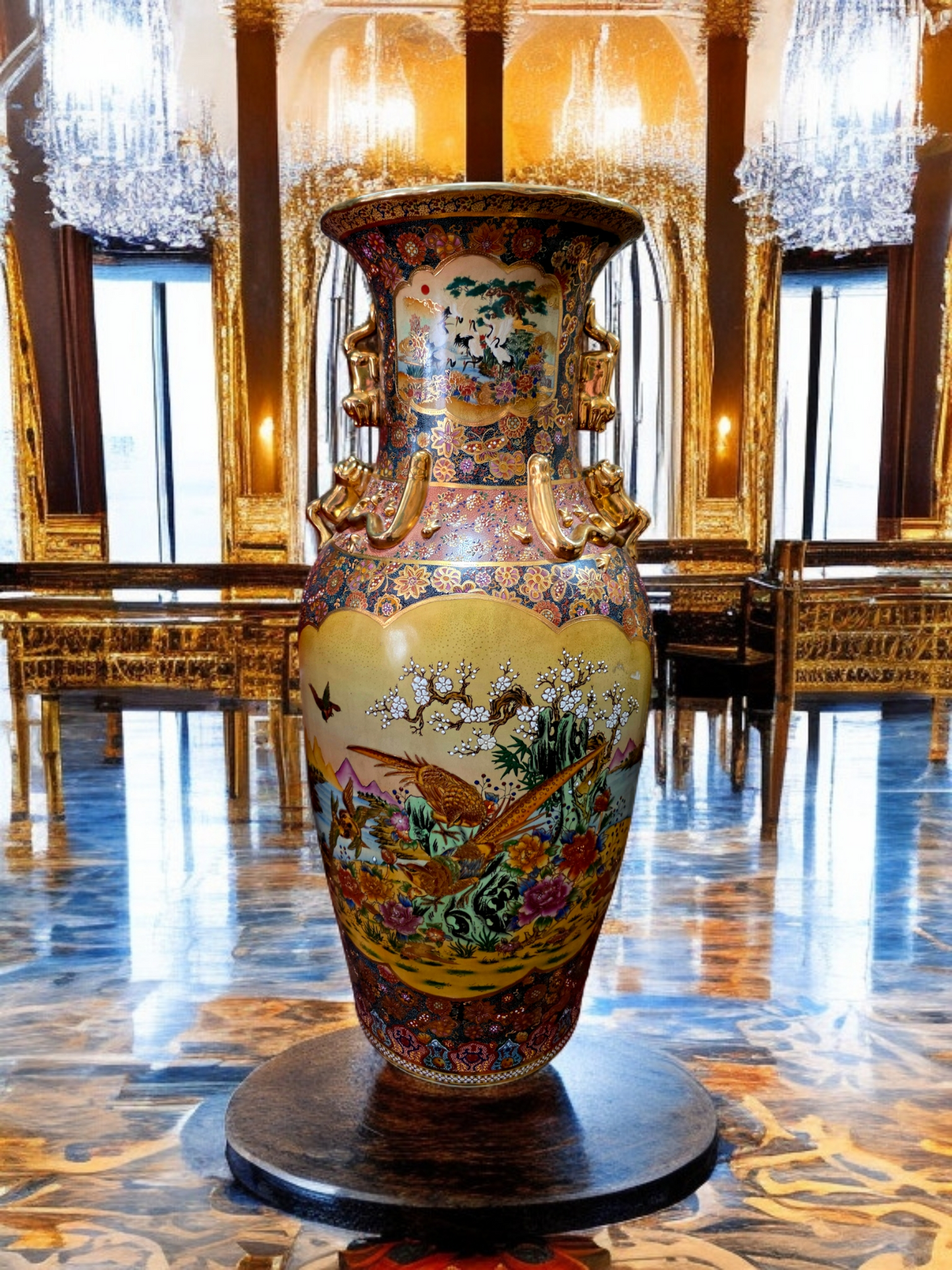 🎎🏮 🇨🇳 Jarron Imperial Satsuma – Arte Cerámico de Gran Escala🏮🎎🇨🇳