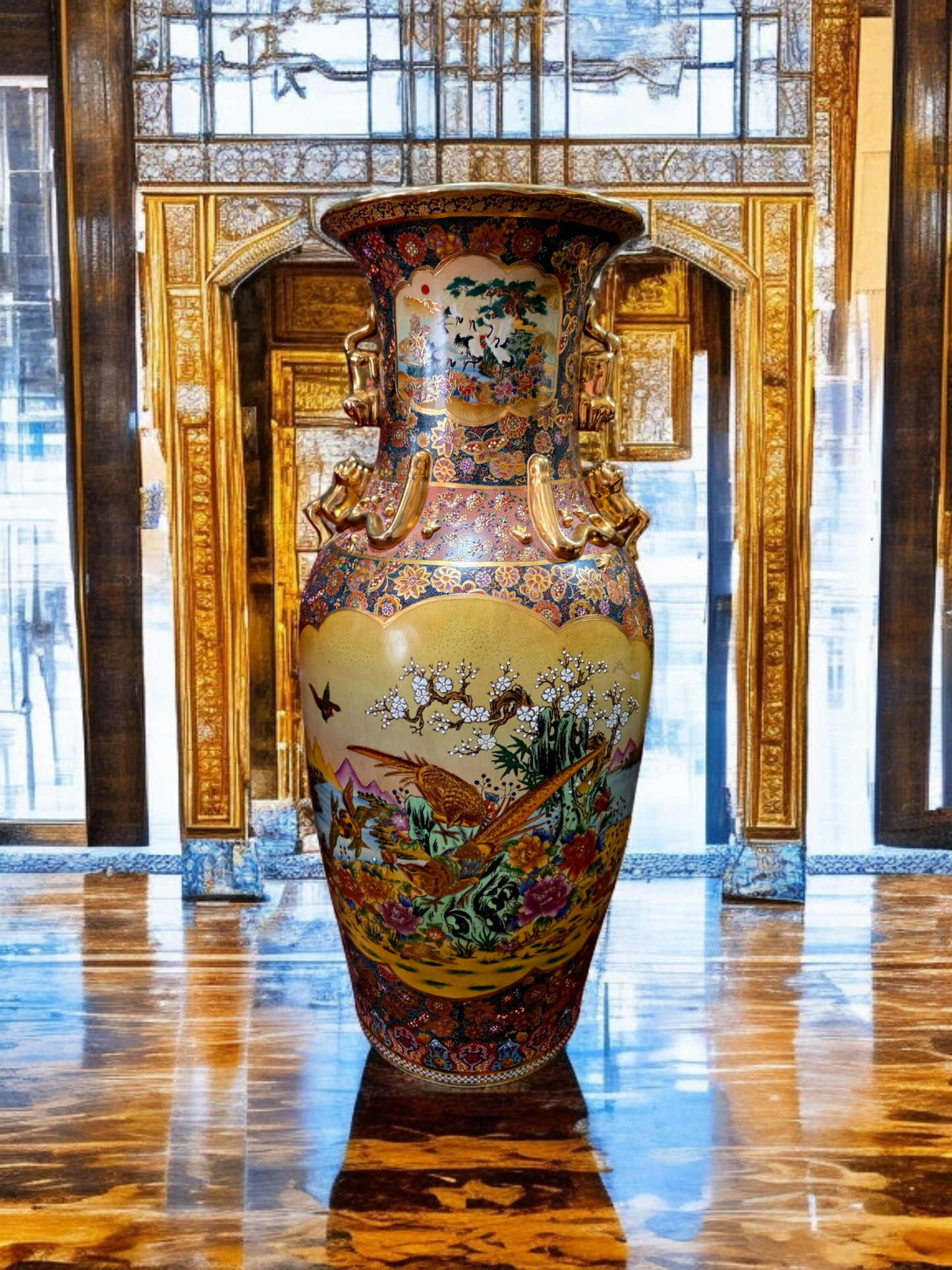 🎎🏮 🇨🇳 Jarron Imperial Satsuma – Arte Cerámico de Gran Escala🏮🎎🇨🇳