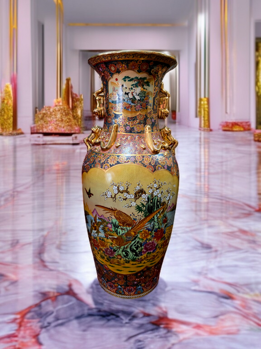 🎎🏮 🇨🇳 Jarron Imperial Satsuma – Arte Cerámico de Gran Escala🏮🎎🇨🇳