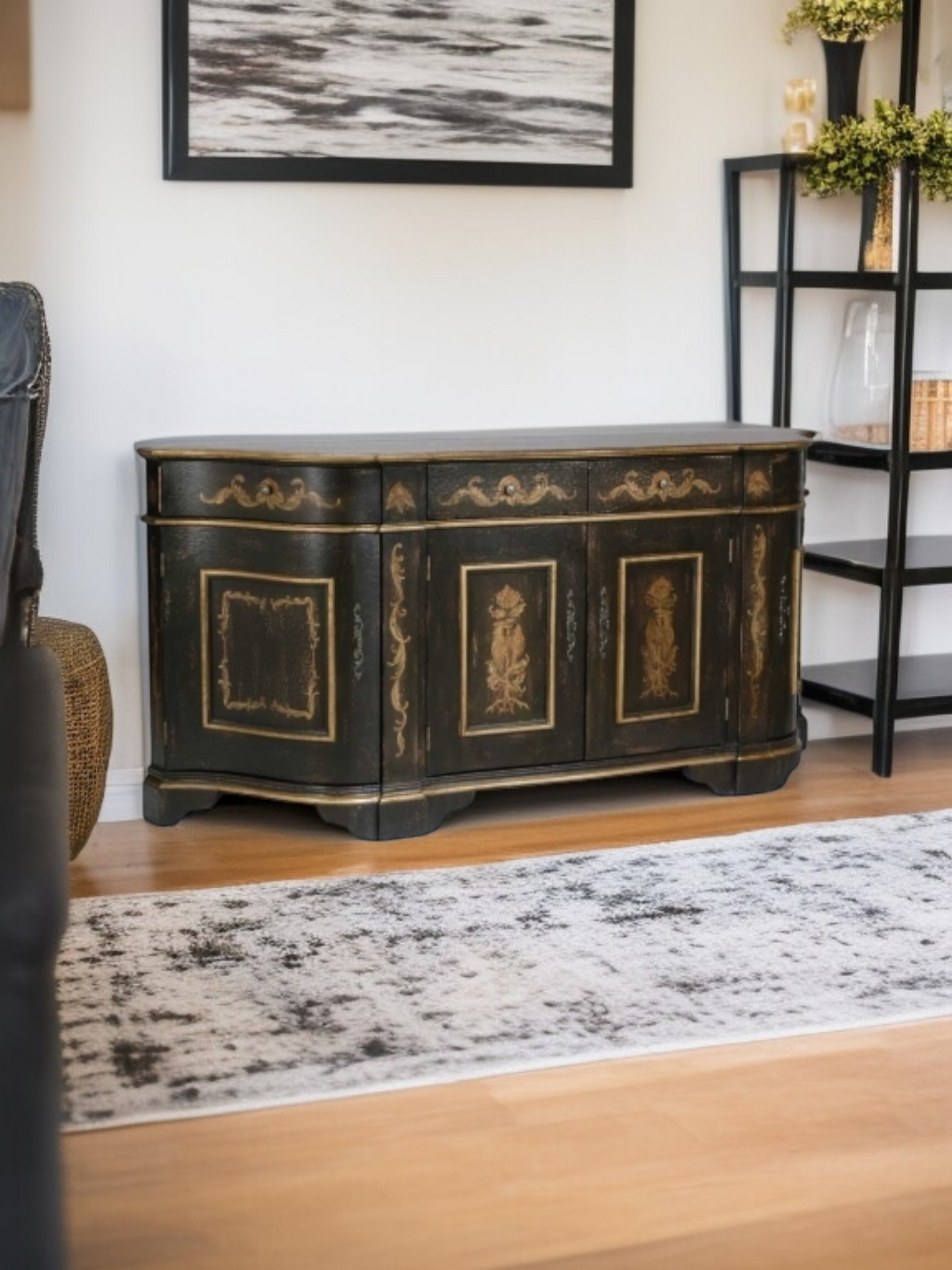 🌿Bufetero Clásico con Ave Fénix – Obra Maestra de Ultimate Accents🌿