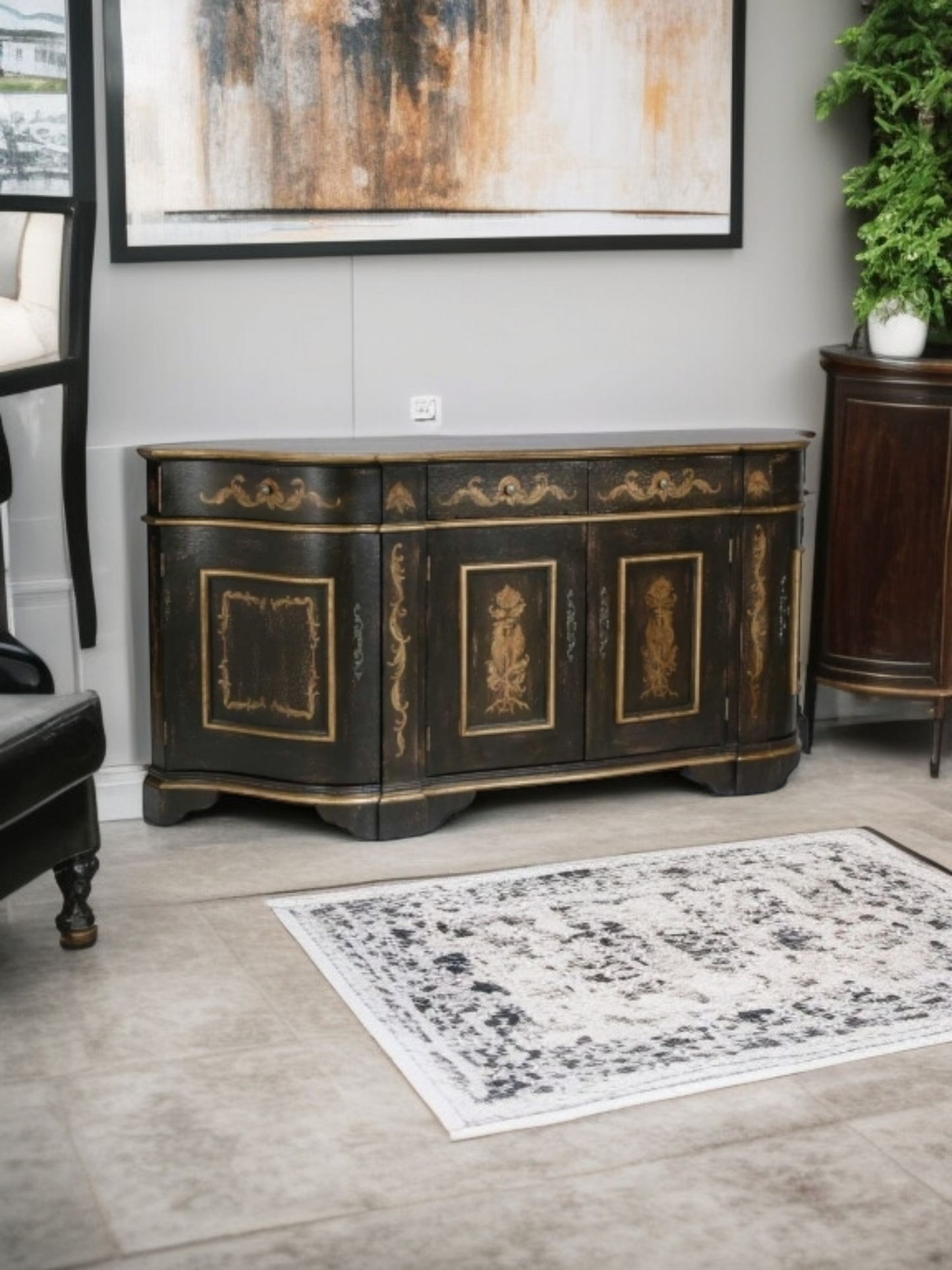 🌿Bufetero Clásico con Ave Fénix – Obra Maestra de Ultimate Accents🌿