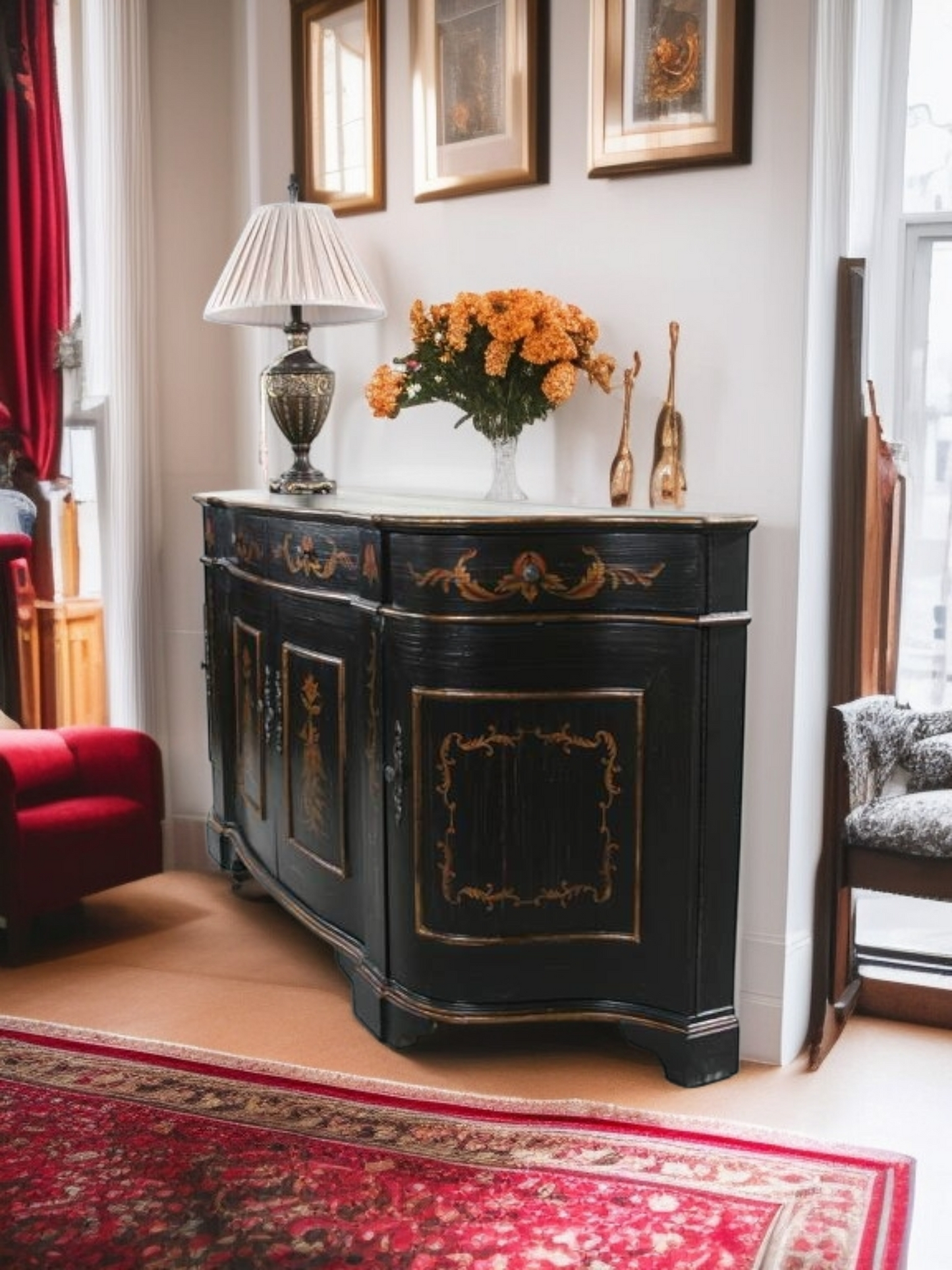 🌿Bufetero Clásico con Ave Fénix – Obra Maestra de Ultimate Accents🌿