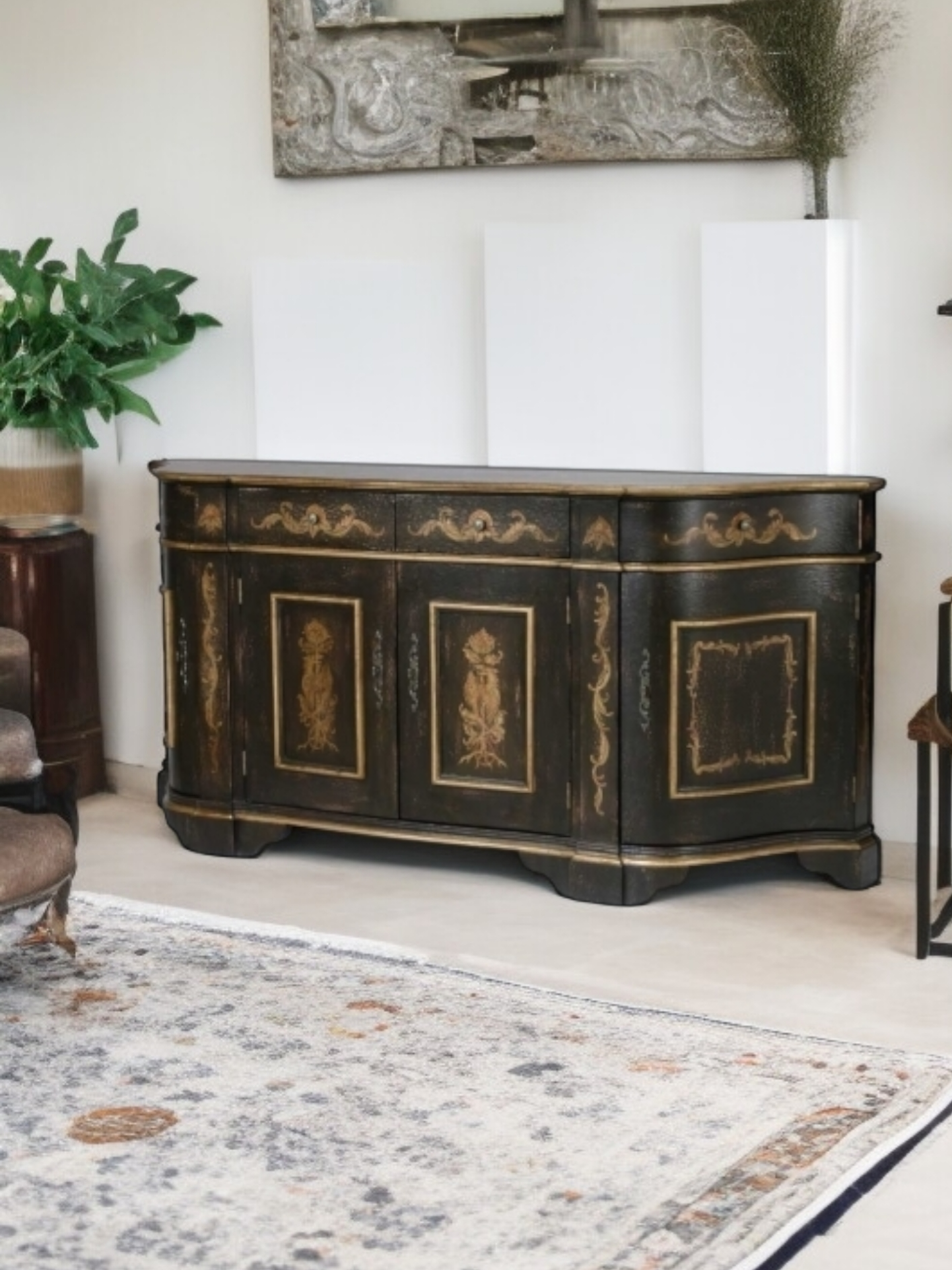 🌿Bufetero Clásico con Ave Fénix – Obra Maestra de Ultimate Accents🌿