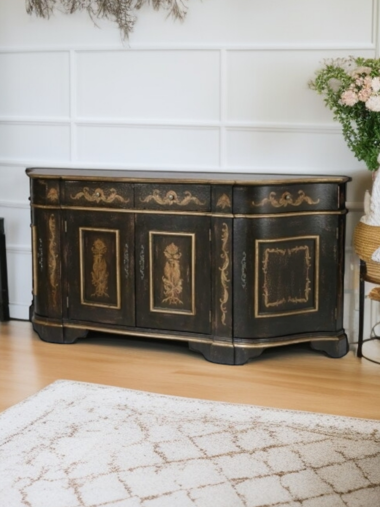 🌿Bufetero Clásico con Ave Fénix – Obra Maestra de Ultimate Accents🌿