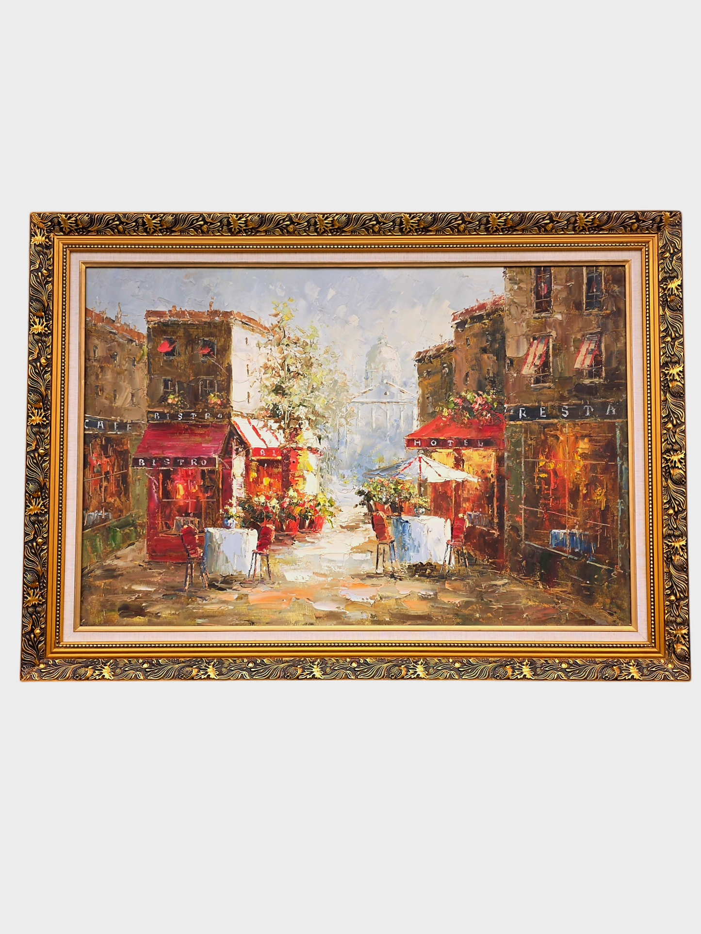 🌺🎨 Escena de cafe parisino en tonos calidos y romanticos🖌️🎨