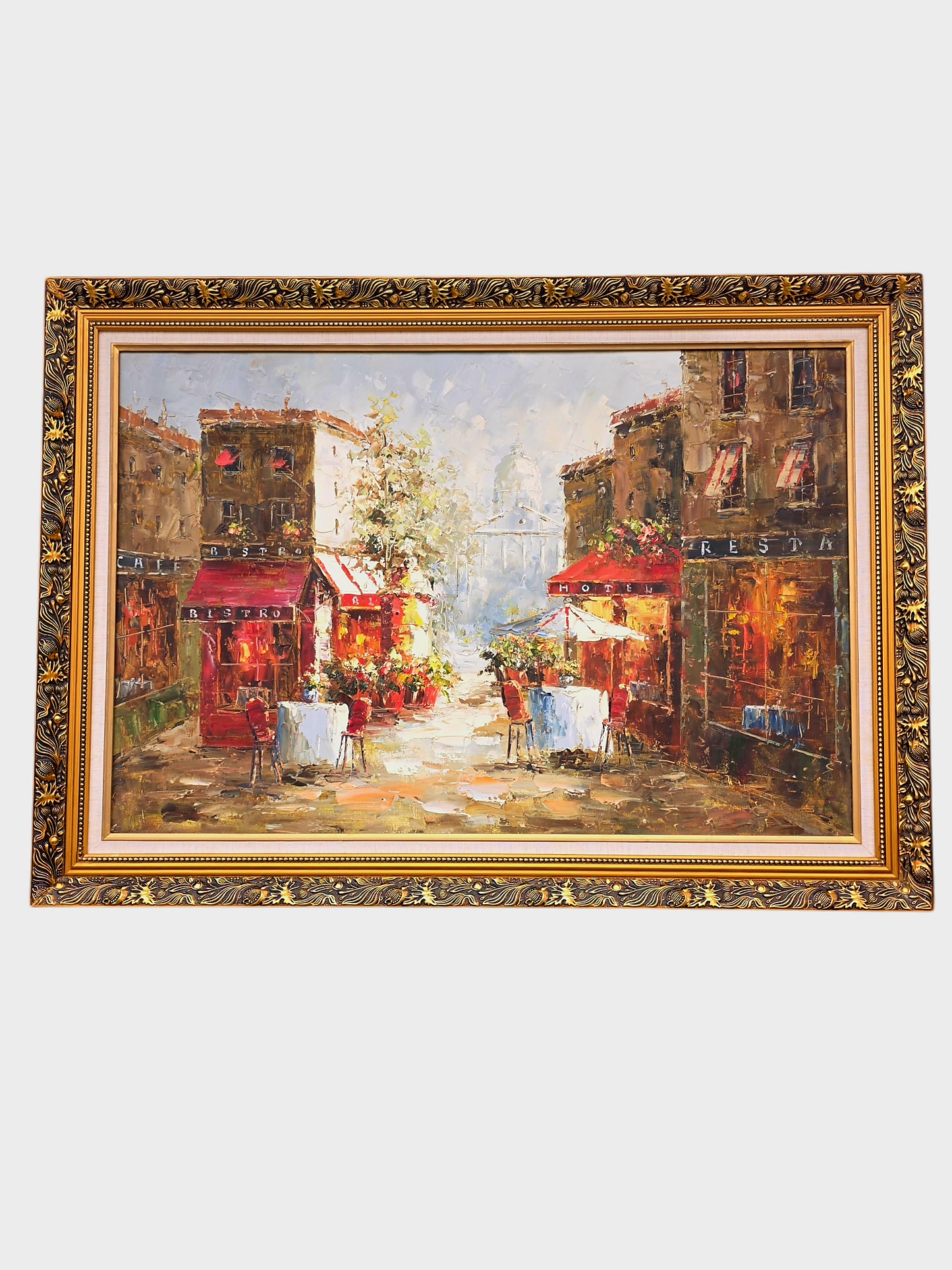 🌺🎨 Escena de cafe parisino en tonos calidos y romanticos🖌️🎨