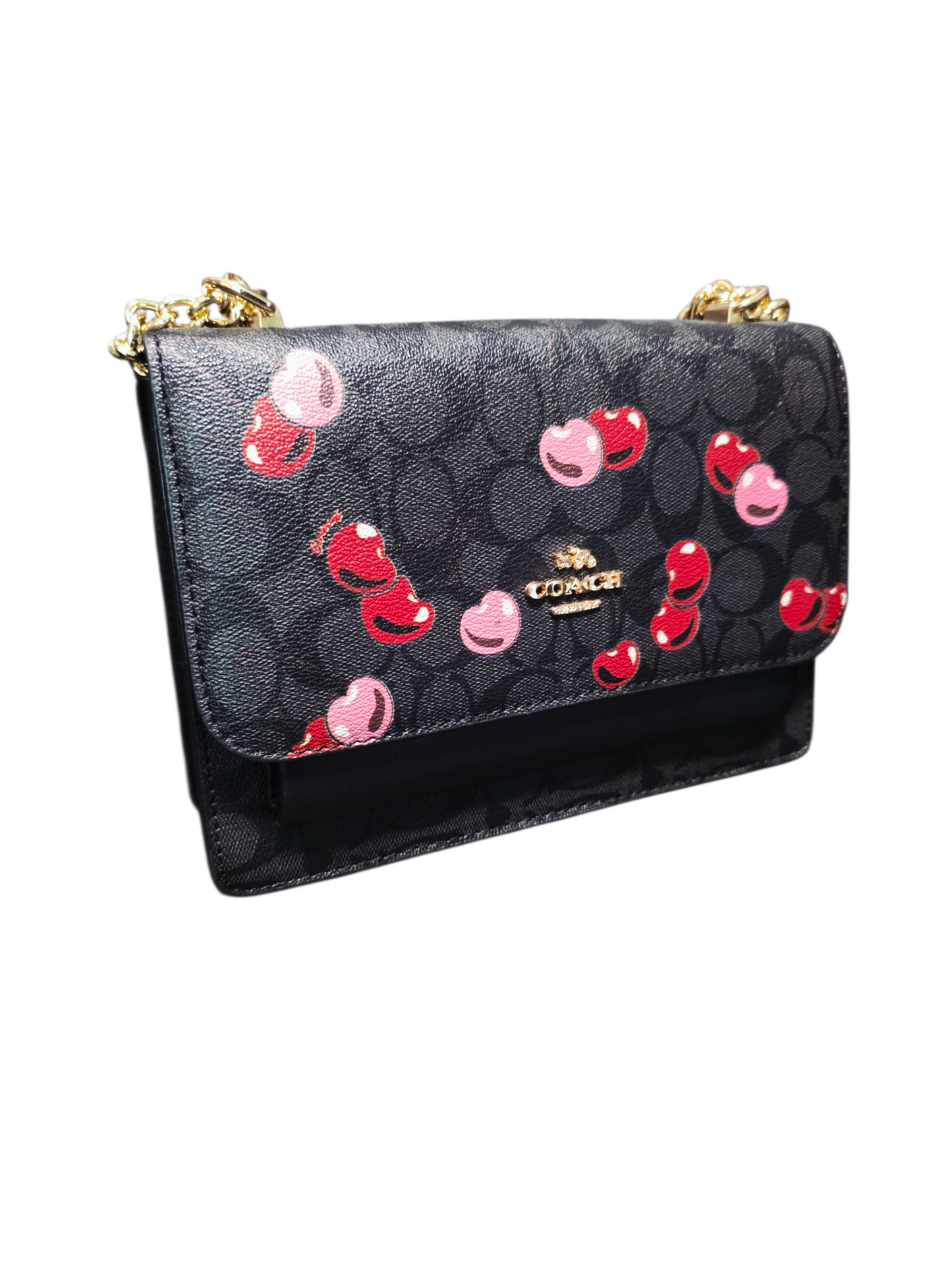 🕊️👜 Coach Cherry Pop Negra Bolso Para Dama – Distinción Atemporal y Encanto Moderno ✨🌸